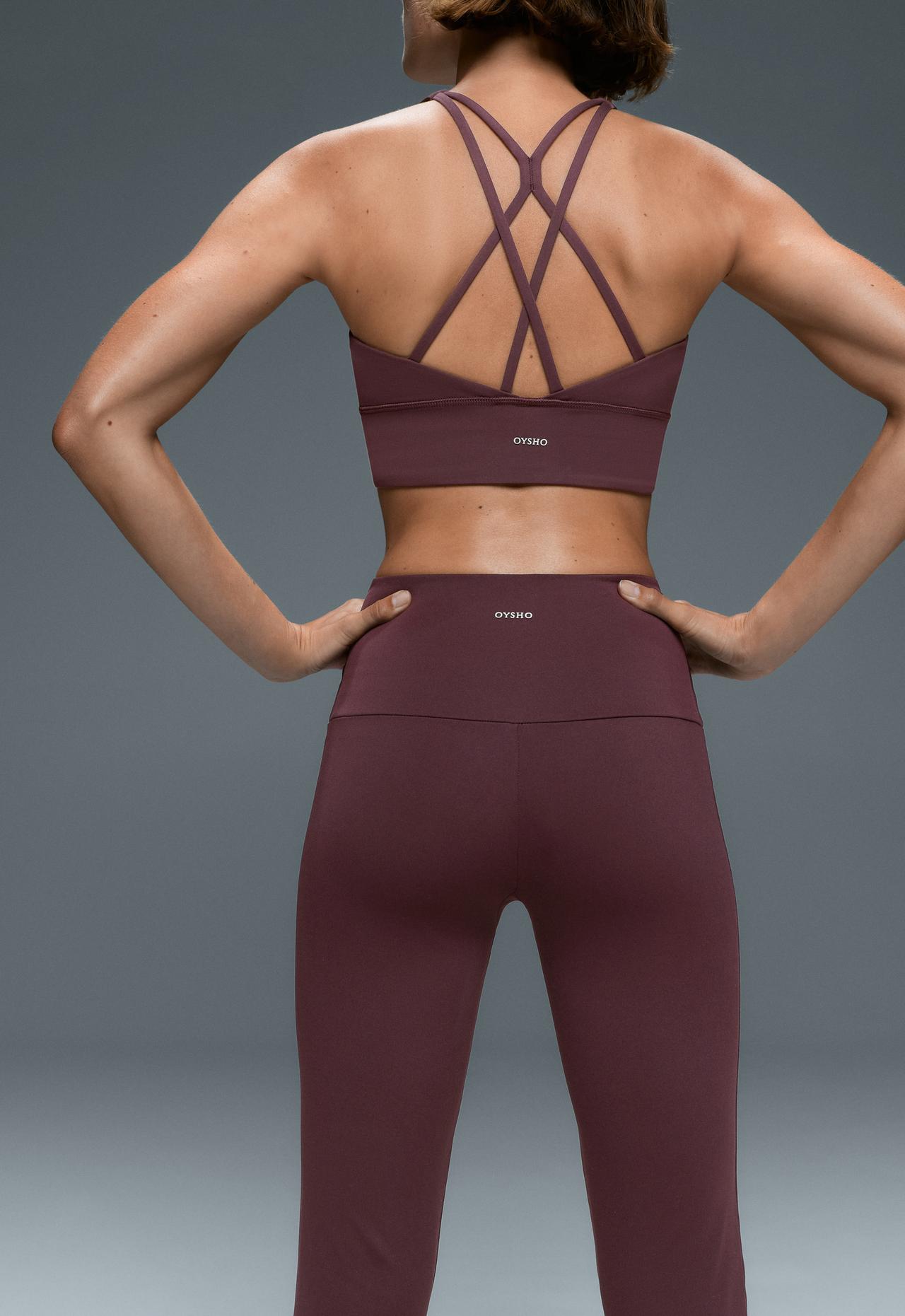 High-rise Comfortlux flare trousers — PLUM