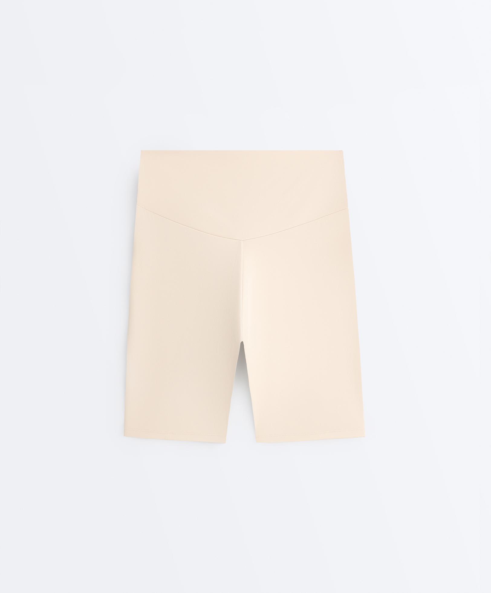 Comfortlux high-rise 20cm biker leggings — SAND