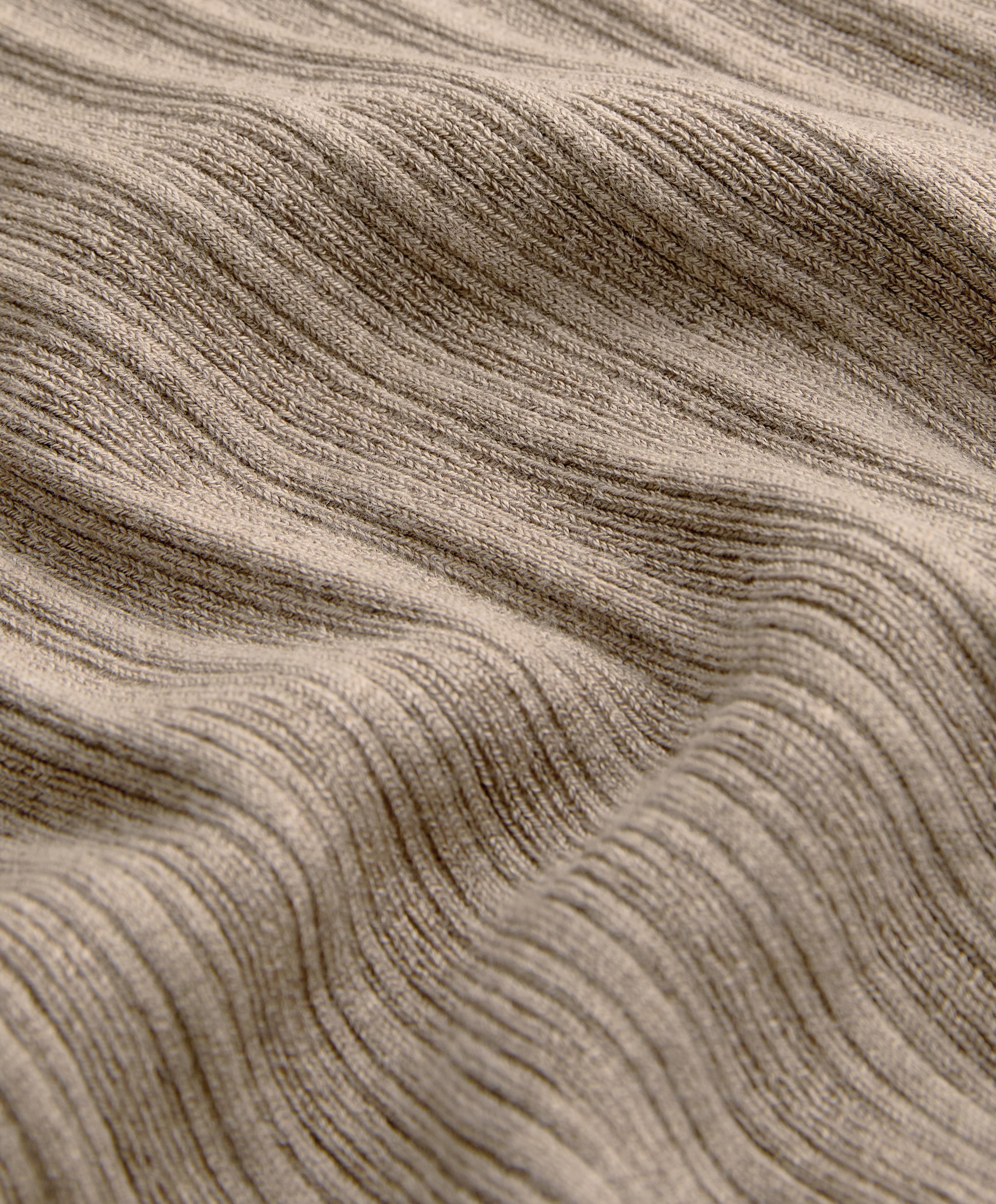 Rib-knit straight-leg trousers — DARK TAUPE
