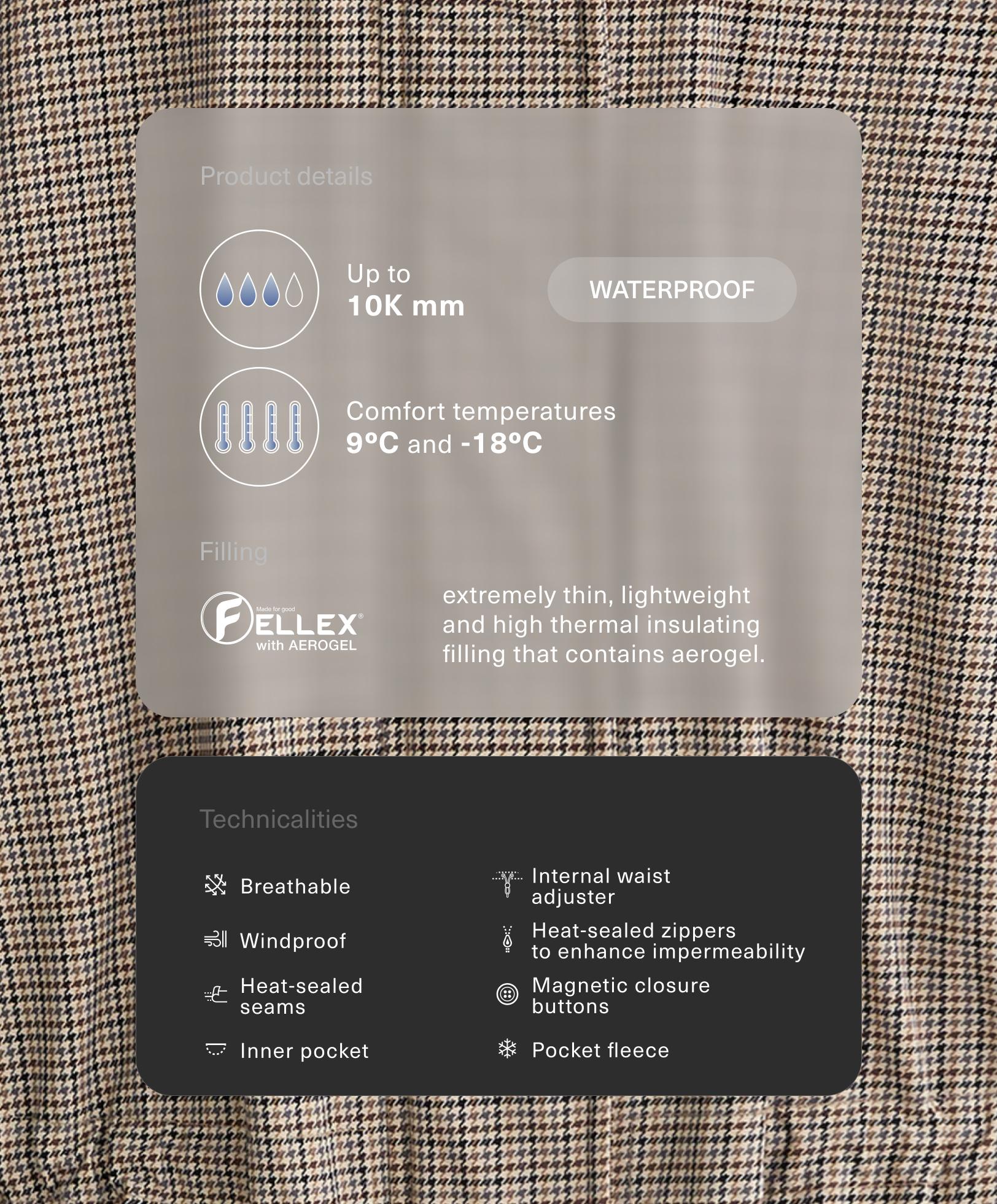 10k veekindel tepitud jope FELLEX® AEROGELiga 10k veekindel tepitud jope FELLEX® AEROGELiga