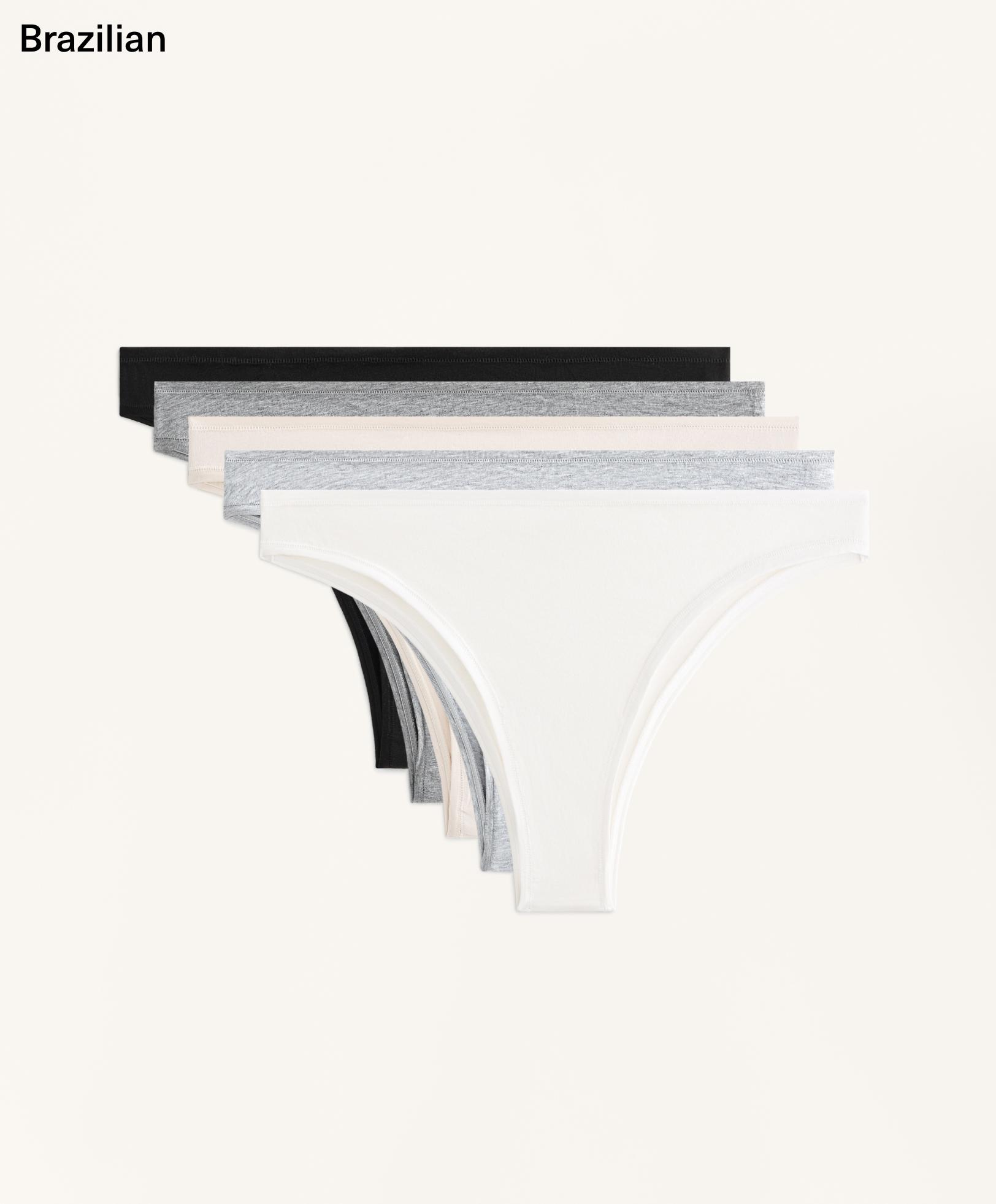 5 cotton blend Brazilian briefs