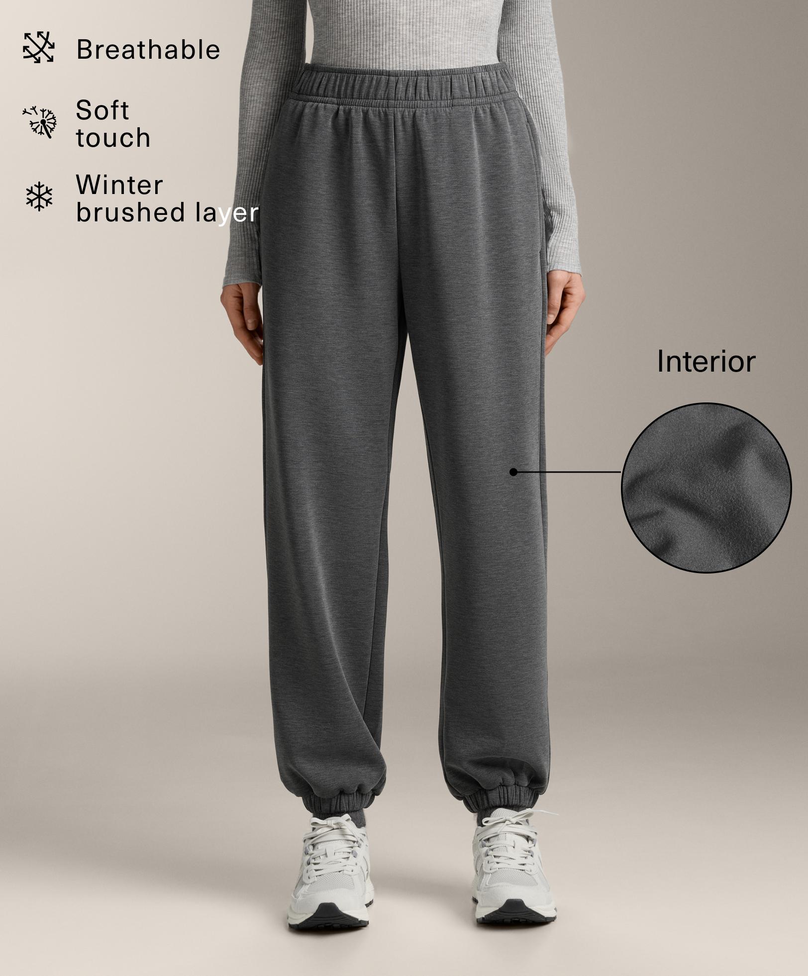 Pantalon jogger en modal brossé chiné