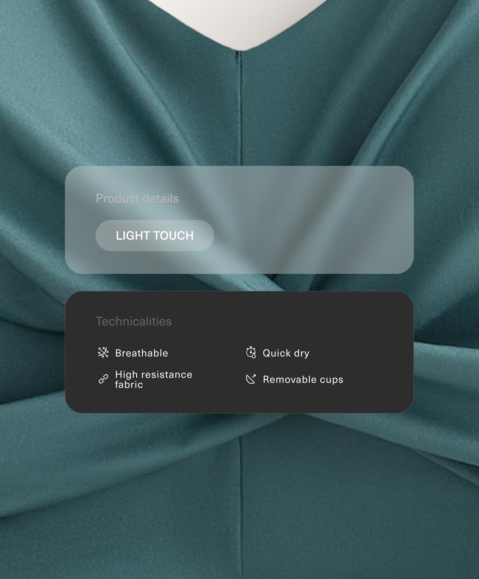 Light Touch crossover tank top