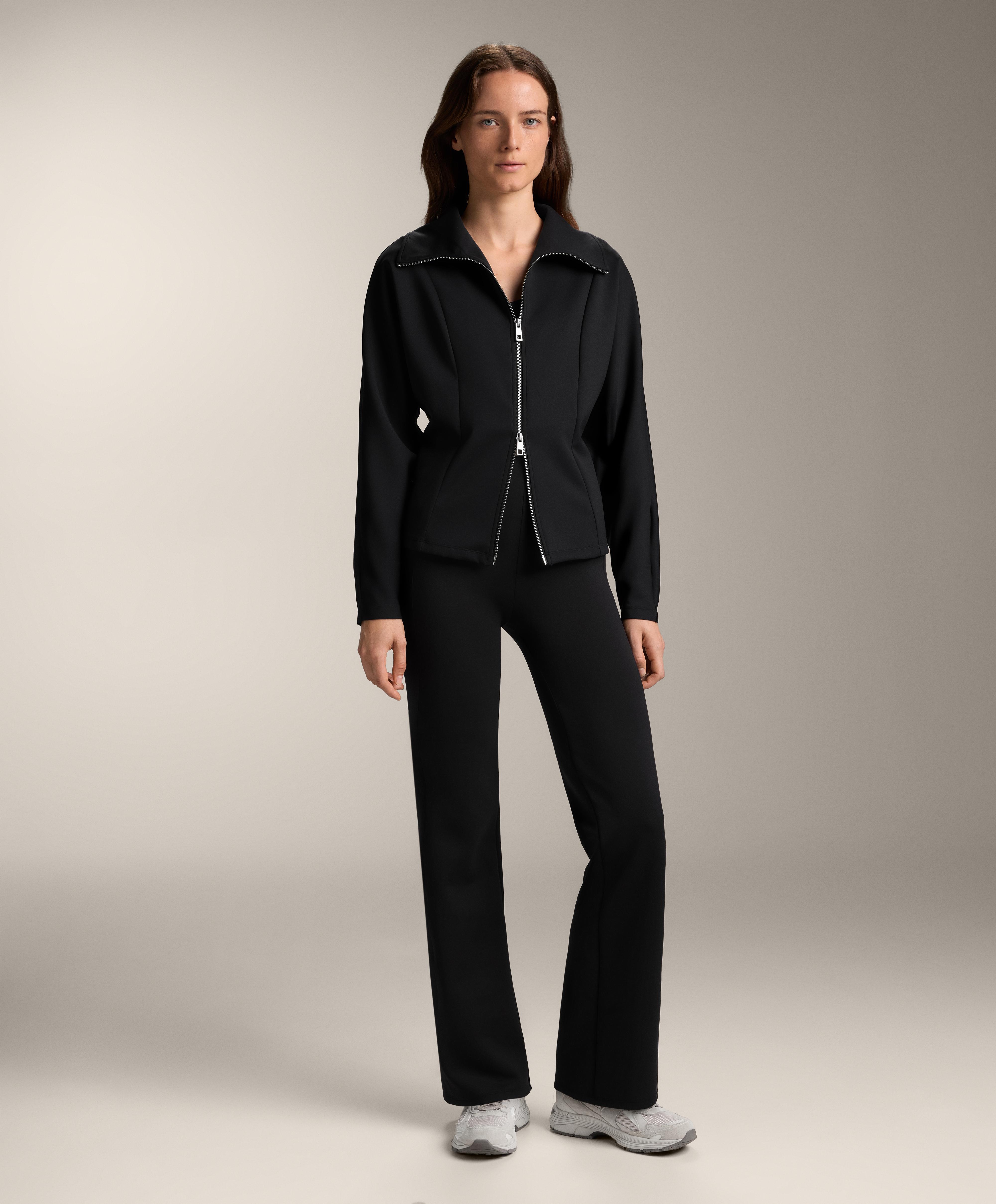 Pantalón flare high rise efecto neopreno