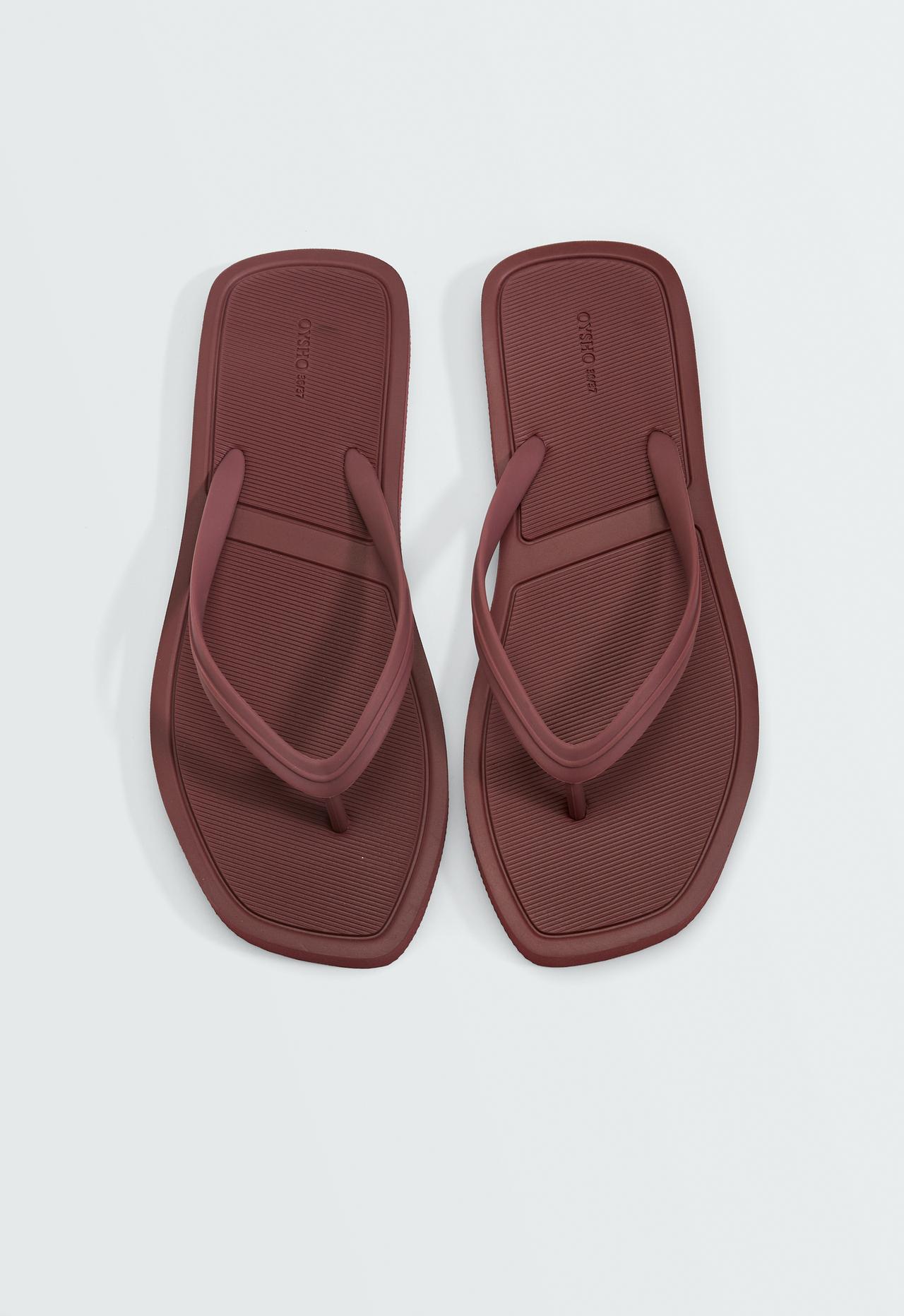 Embossed beach sandals — TERRACOTTA