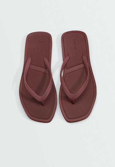 Embossed beach sandals — TERRACOTTA 3