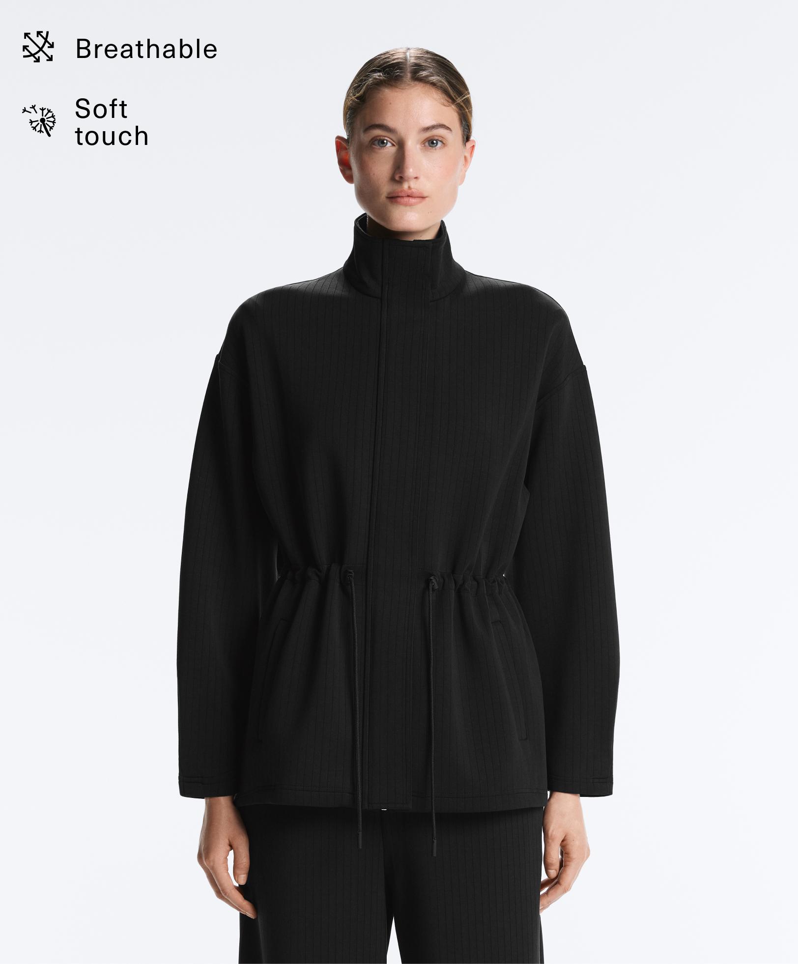 Long Utility jacket with soft-touch modal