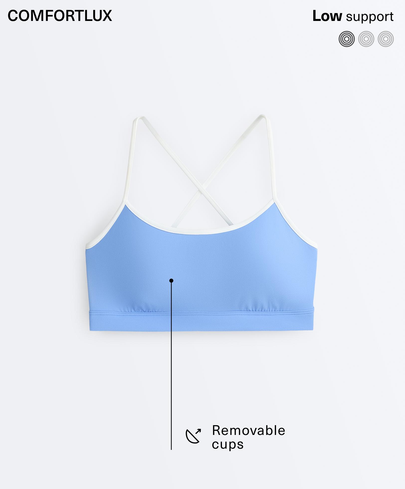 Light-support Comfortlux sports bra with piping
