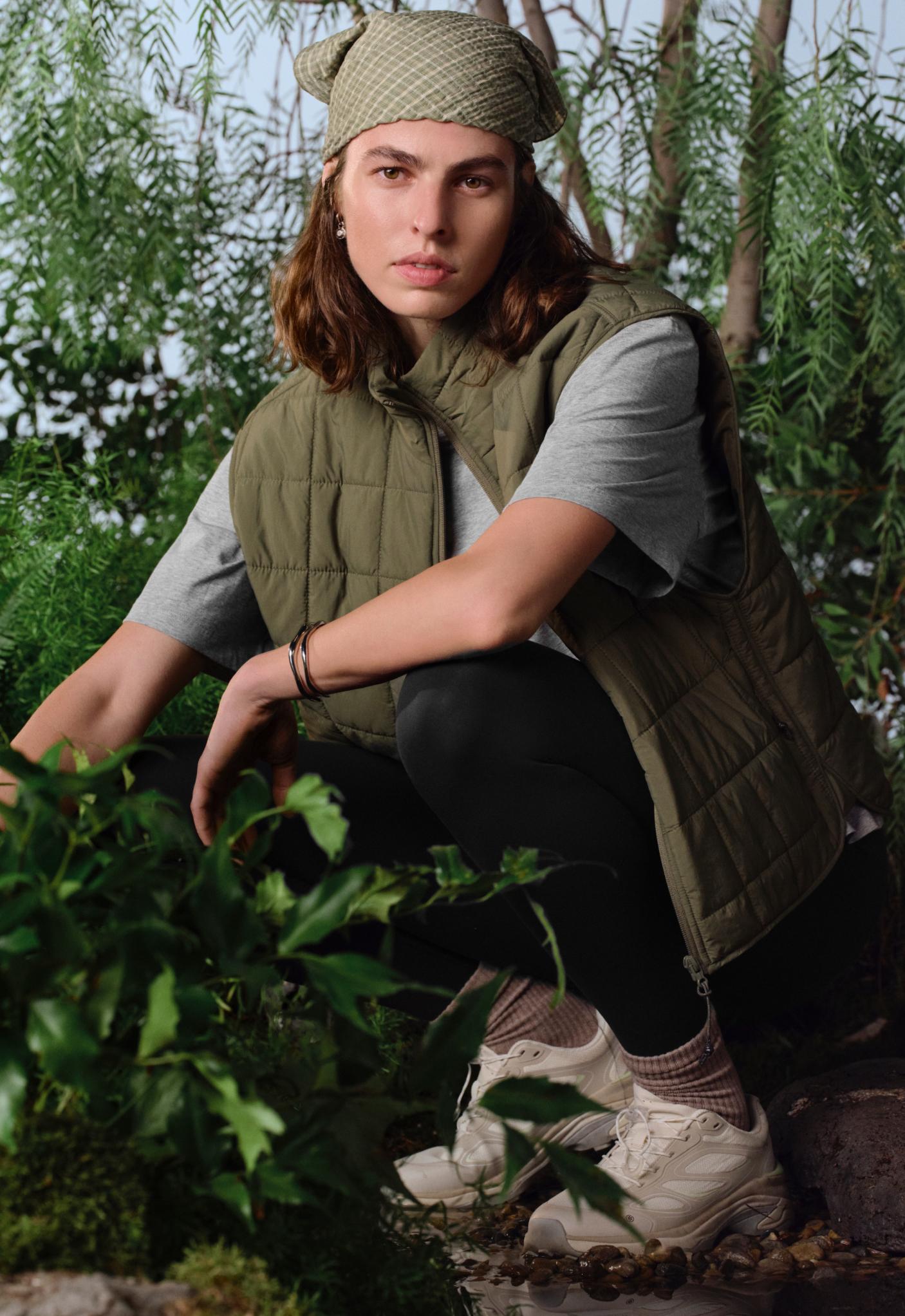 FELLEX® AEROGEL boxy padded gilet — DARK KHAKI