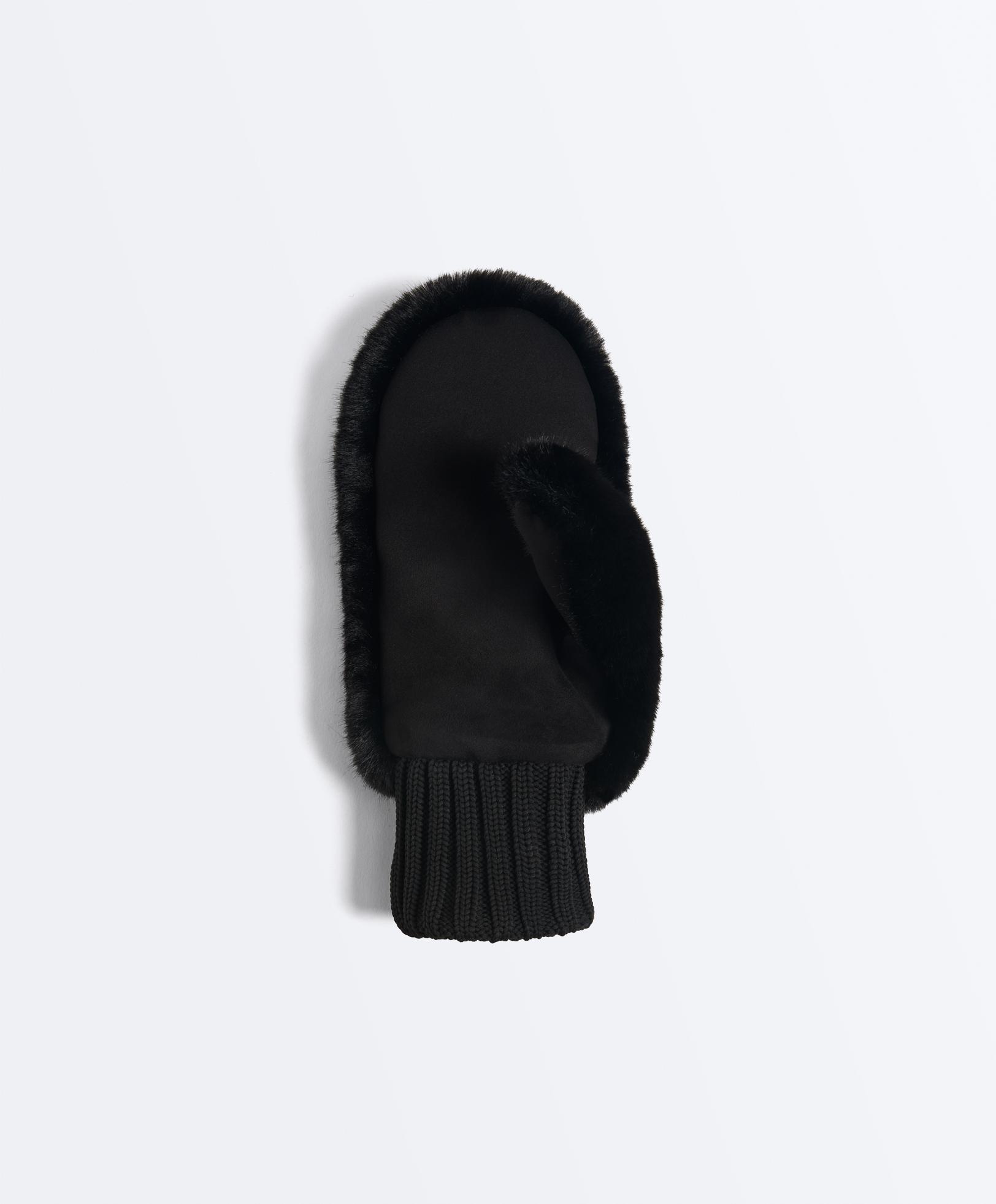 Manoplas de pelo sintético con puño elástico Manoplas de pelo sintético con puño elástico