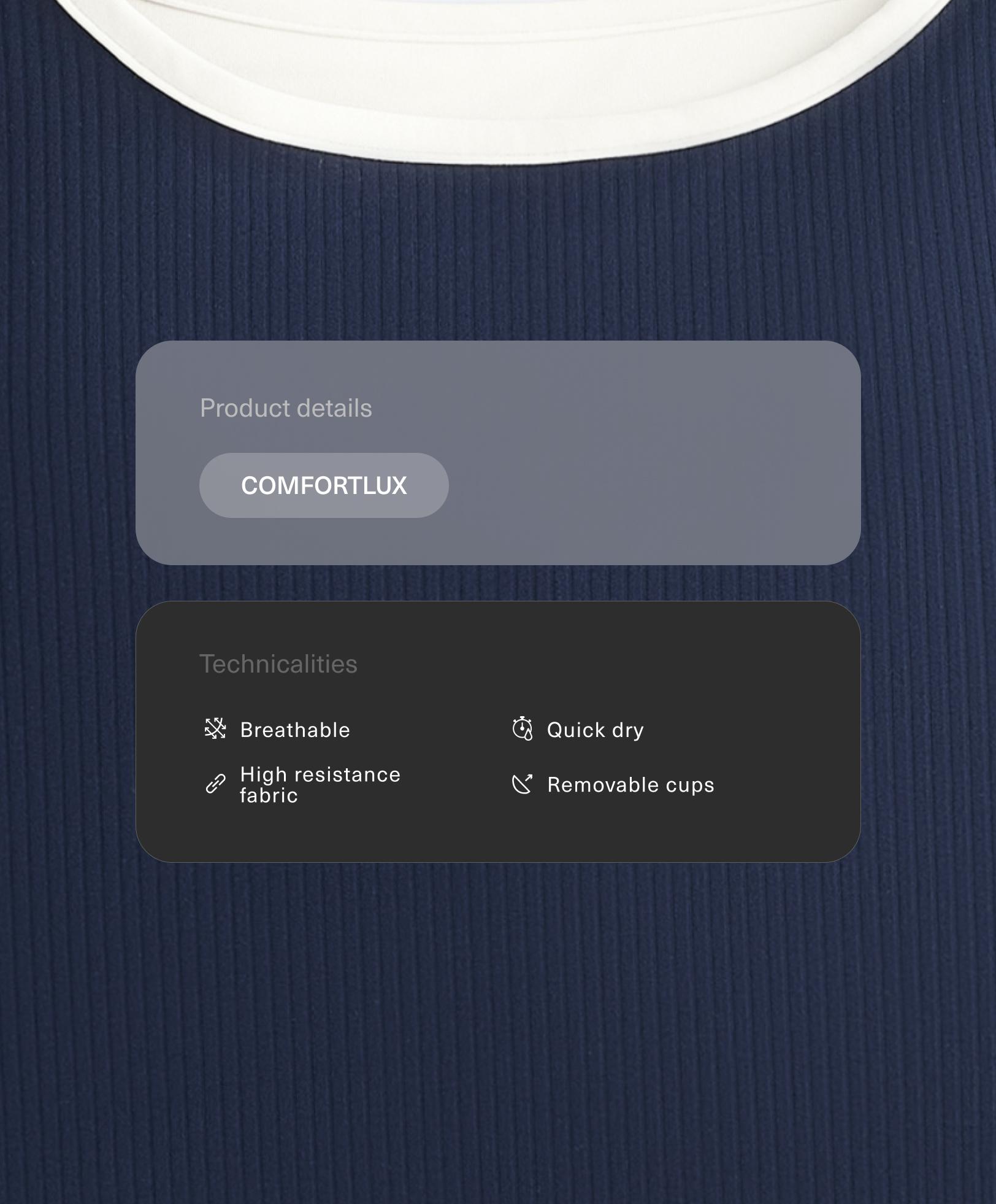 Comfortlux overlay tank top Comfortlux overlay tank top