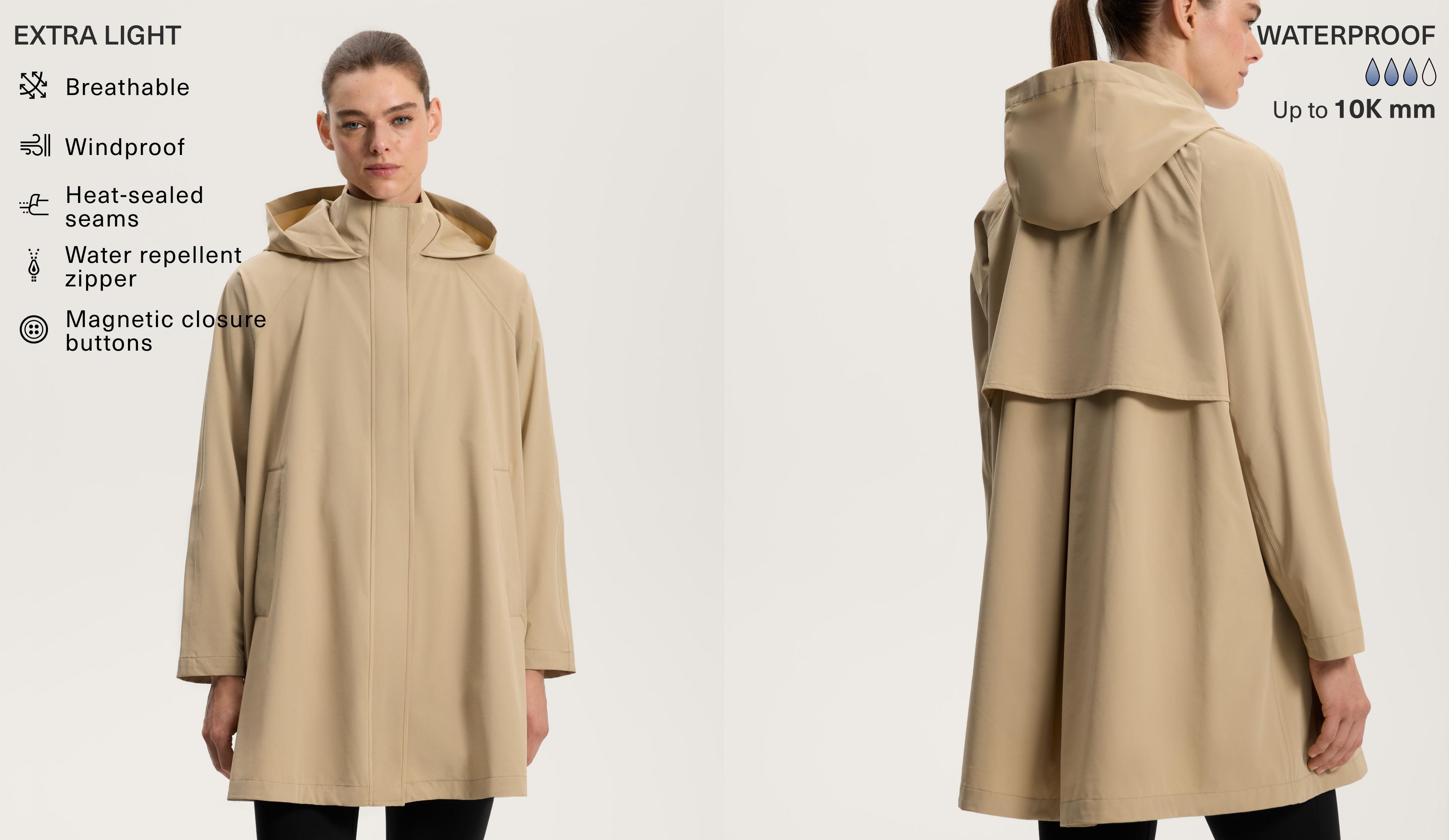 Veste cape midi extra légère imperméable 10k Veste cape midi extra légère imperméable 10k