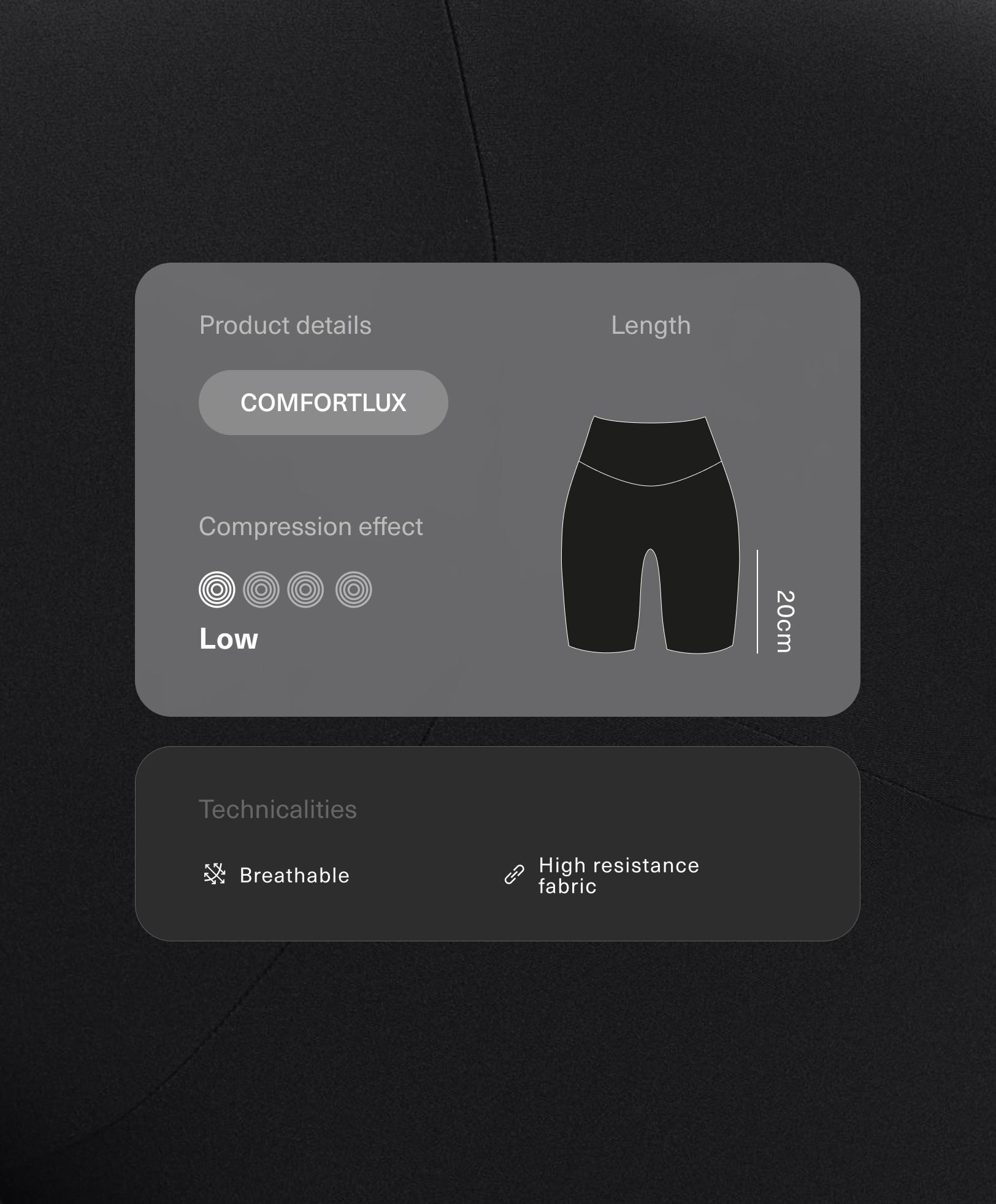 Legging cycliste high rise Comfortlux 20 cm Legging cycliste high rise Comfortlux 20 cm