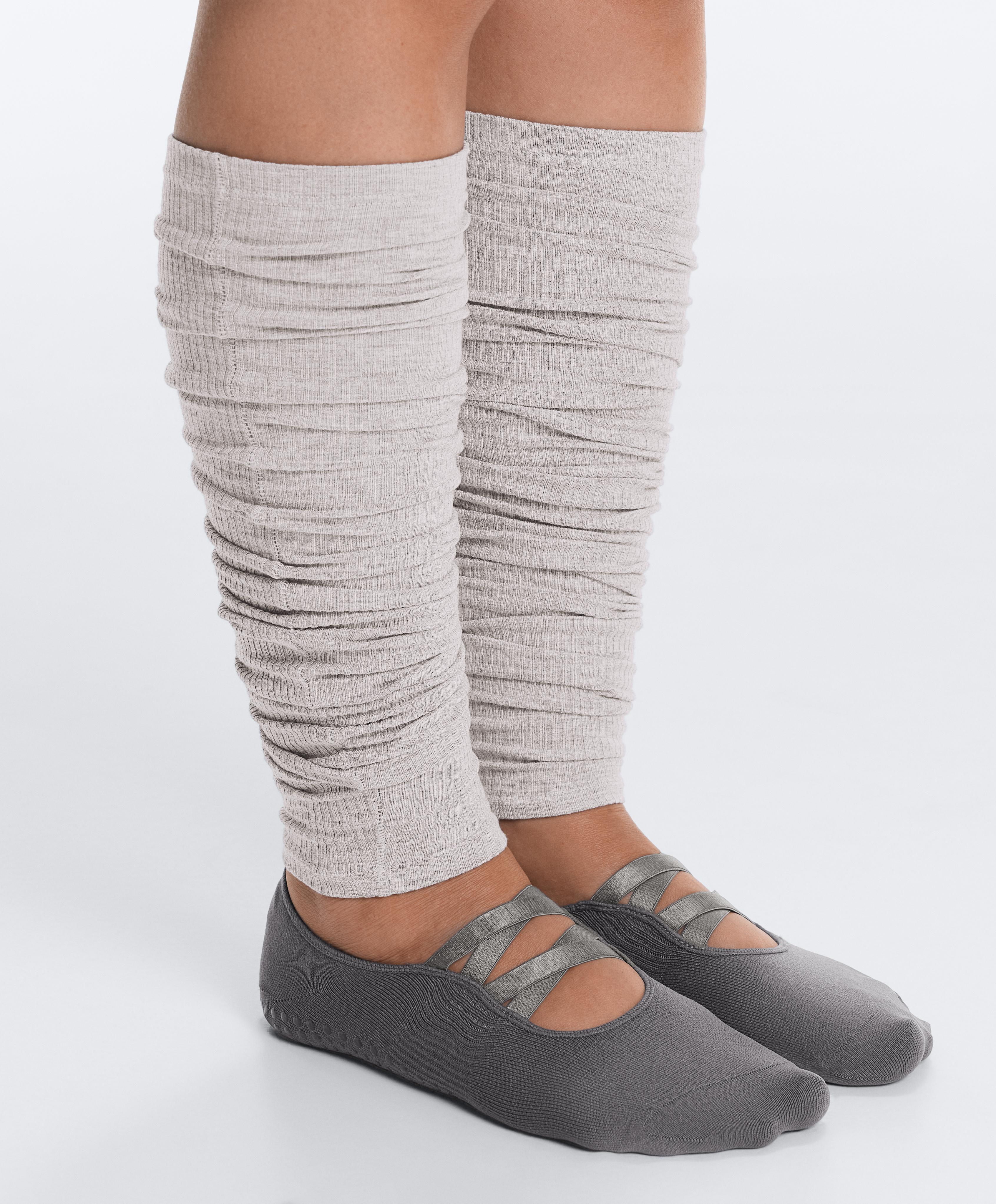 Modal blend legwarmers — PALE GREY MELANGE