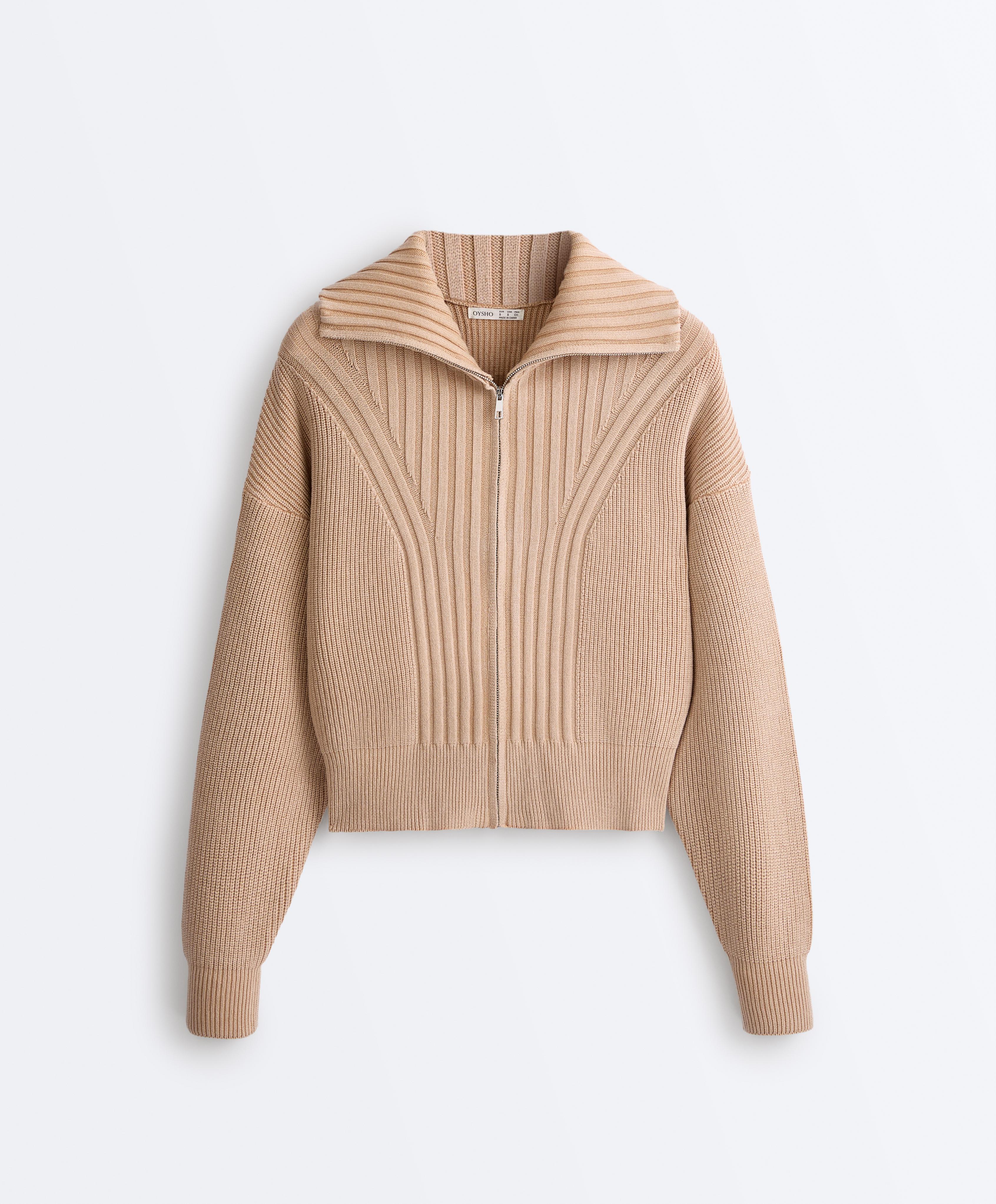 Ribbed knit jacket — PRALINE