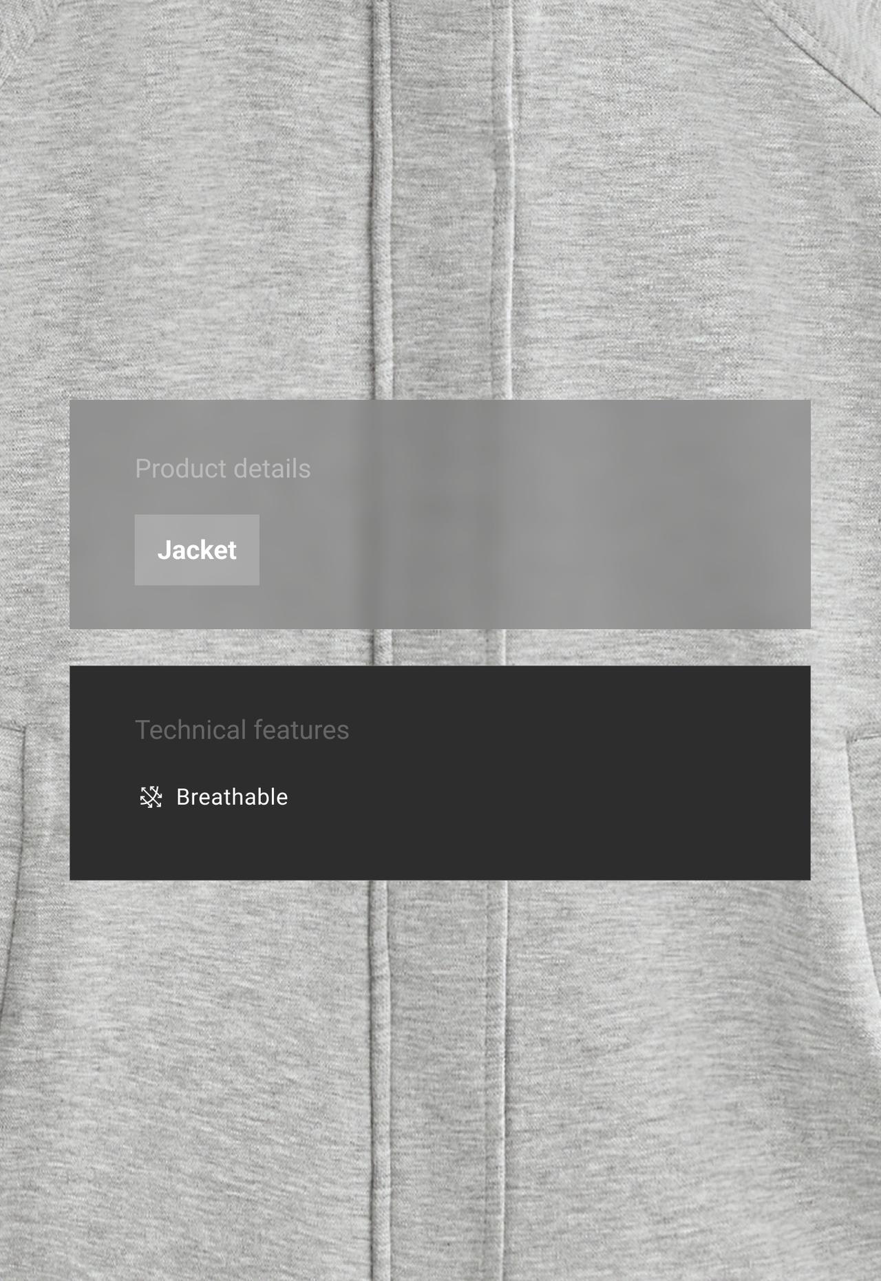 High neck piqué jacket — GREY MELANGE