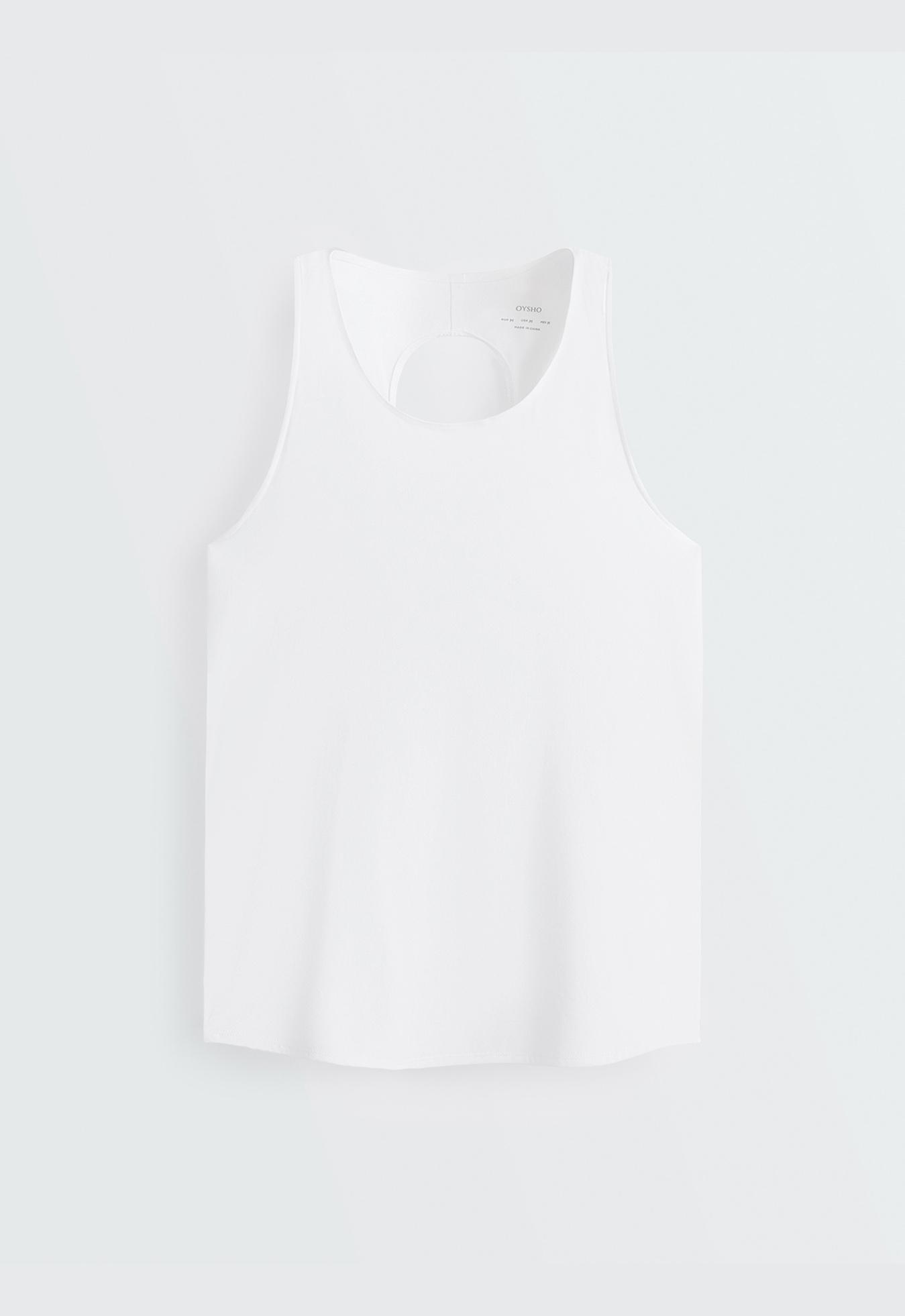 Comfortlux cross-back T-shirt — WHITE 