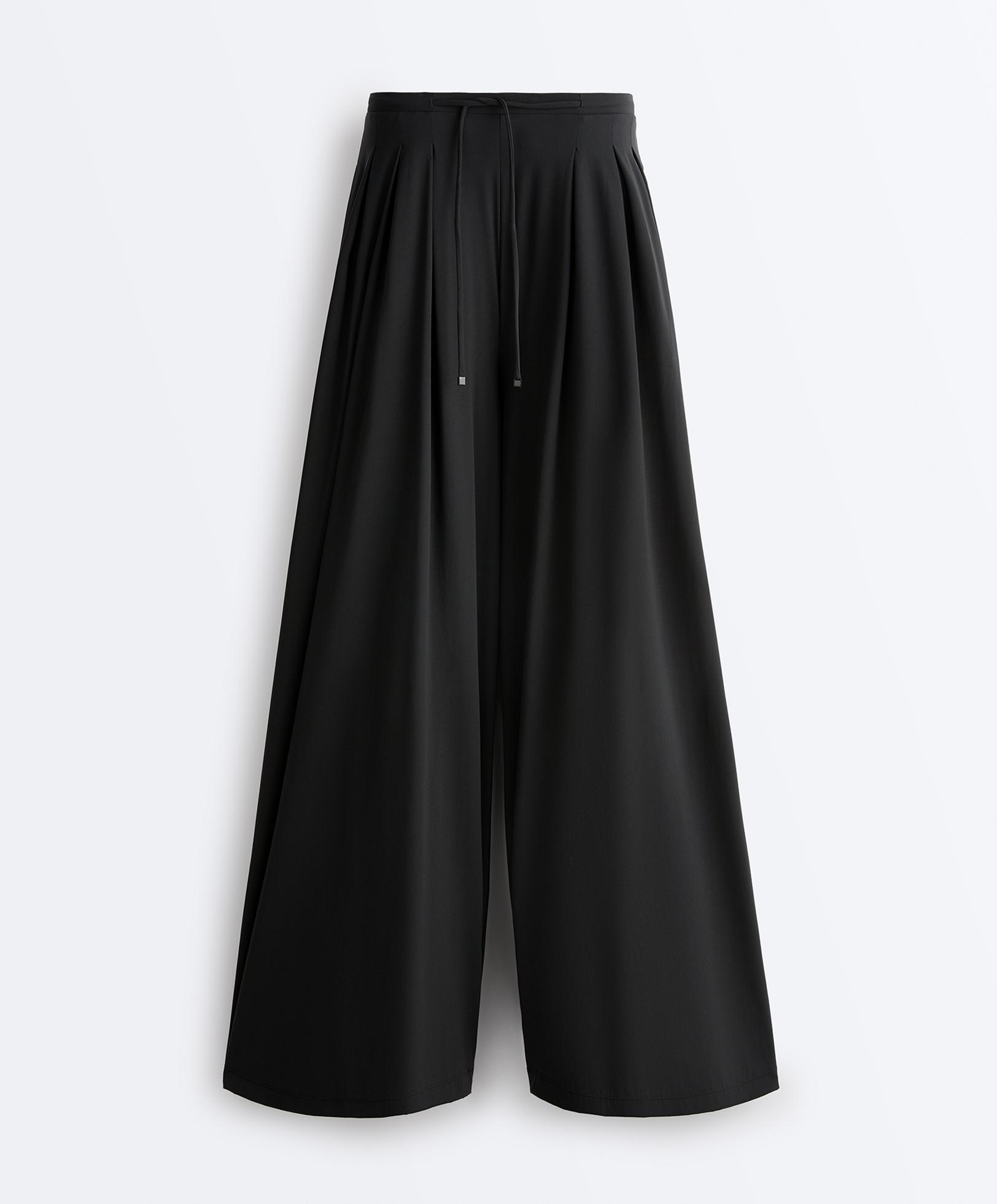 Light Touch wide leg trousers — BLACK