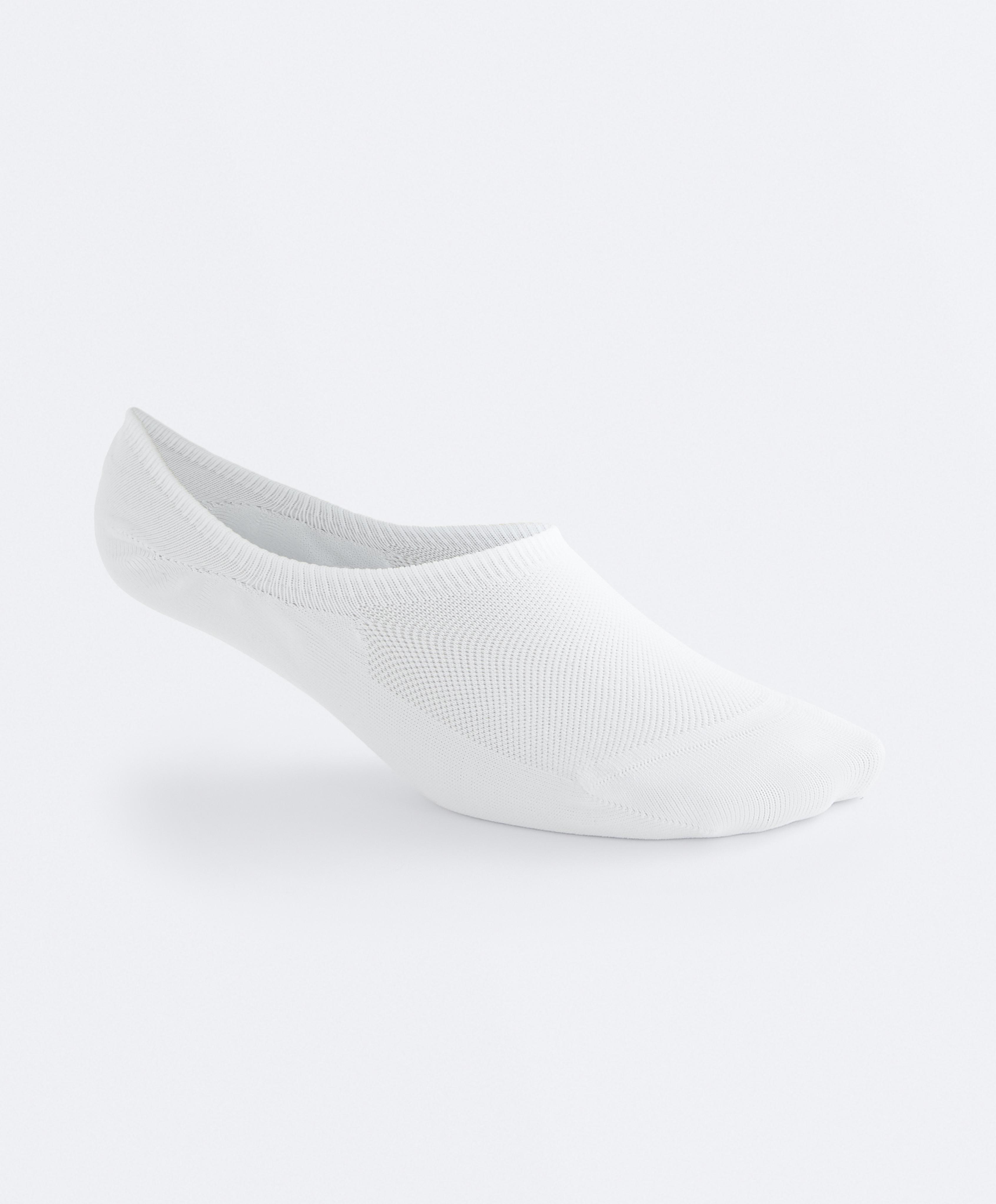 3 pairs of high-cut invisible polyamide sports socks — WHITE