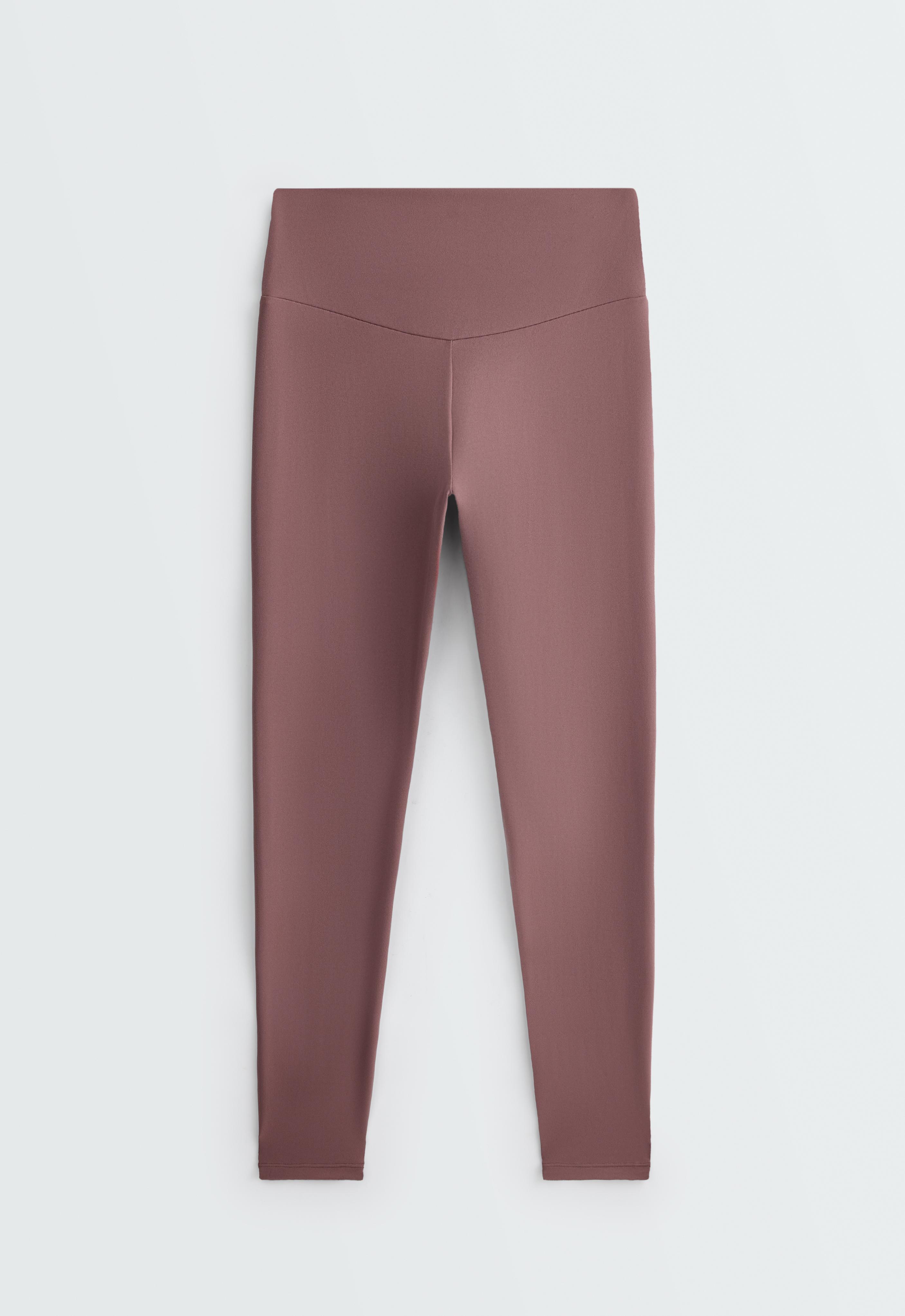 Comfortlux high-waisted ankle-length leggings — MAUVE-TAUPE