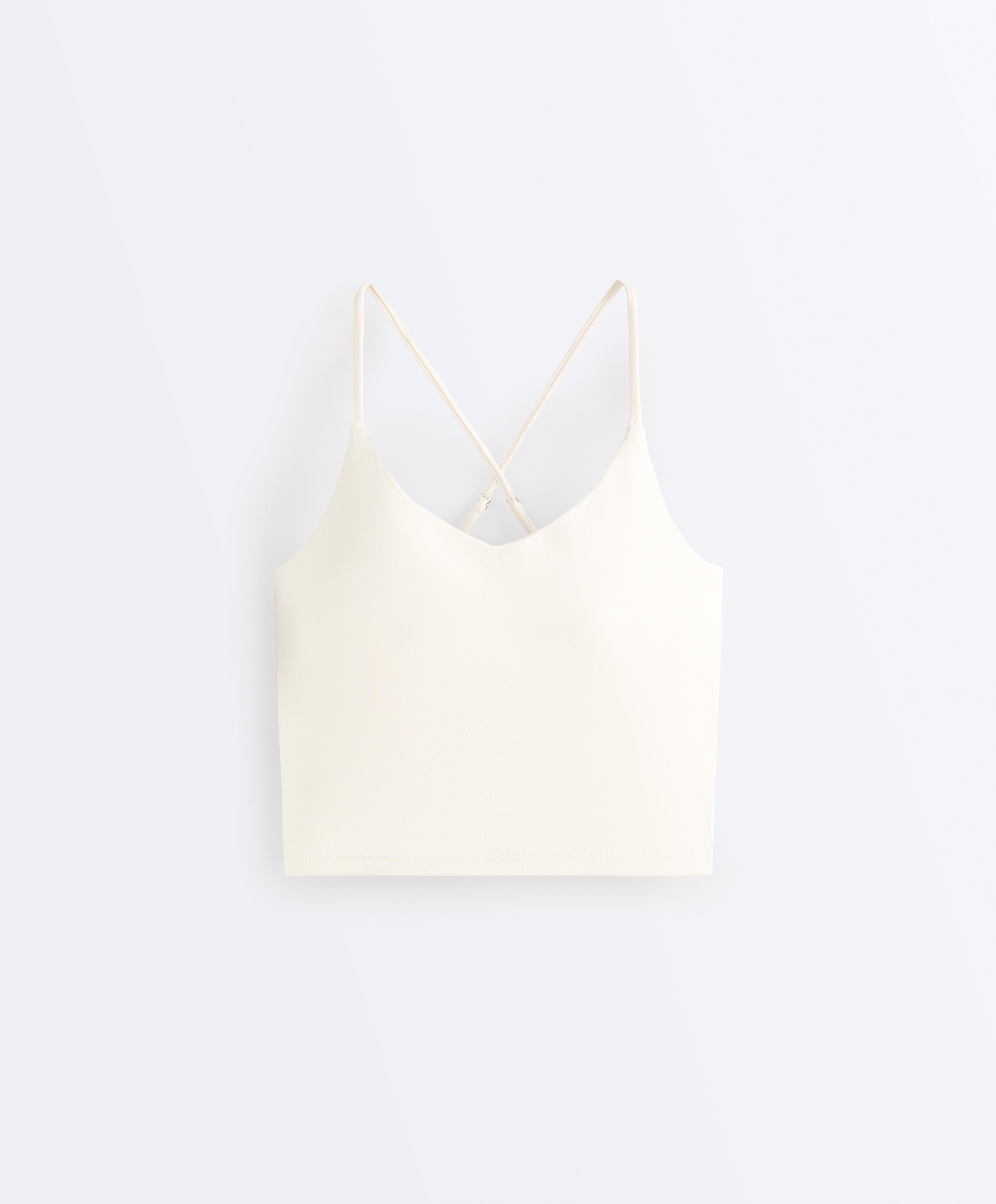 Comfortlux tank top with adjustable straps — PALE ECRU