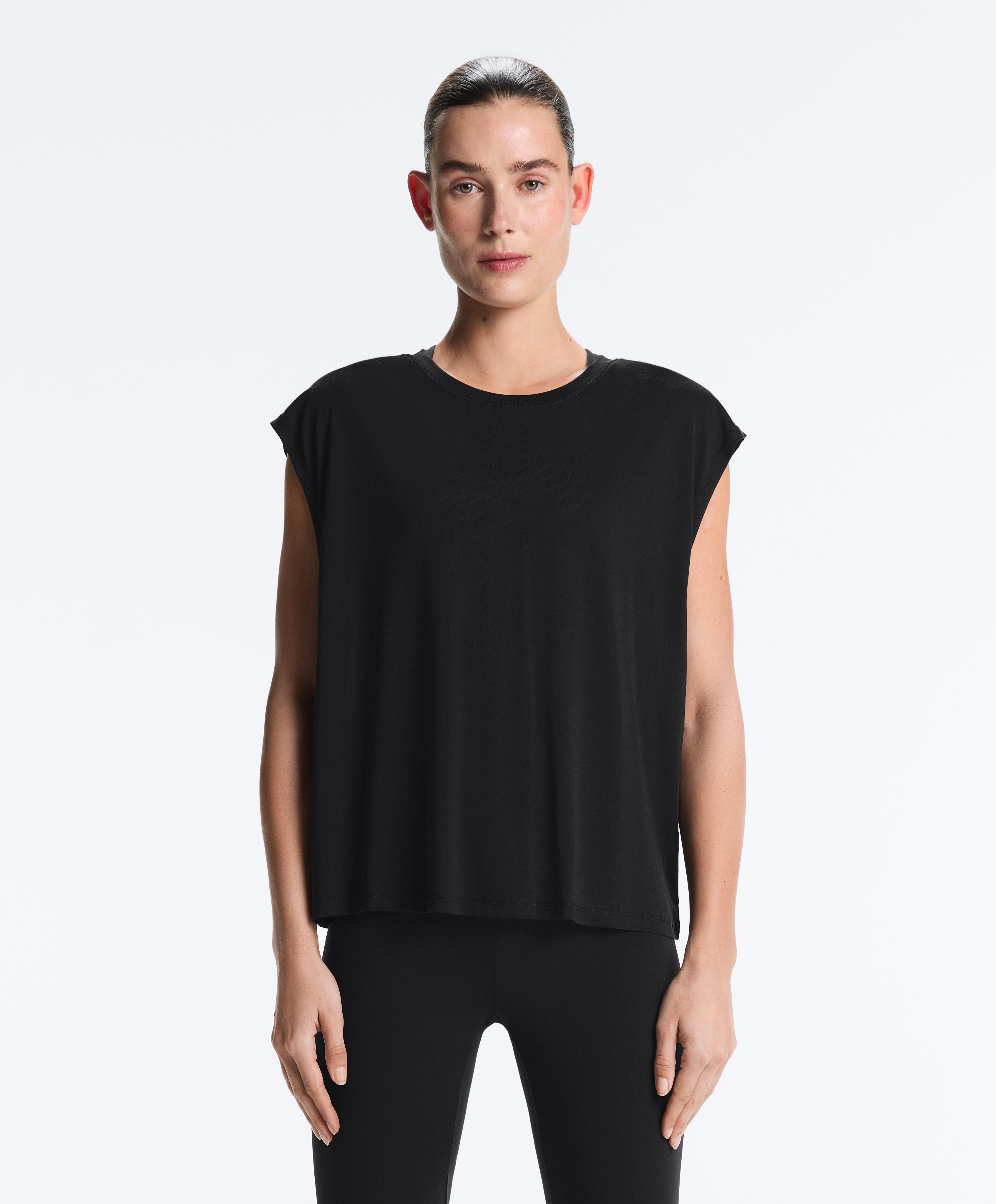 Ärmelloses T-Shirt Modal-Mischung