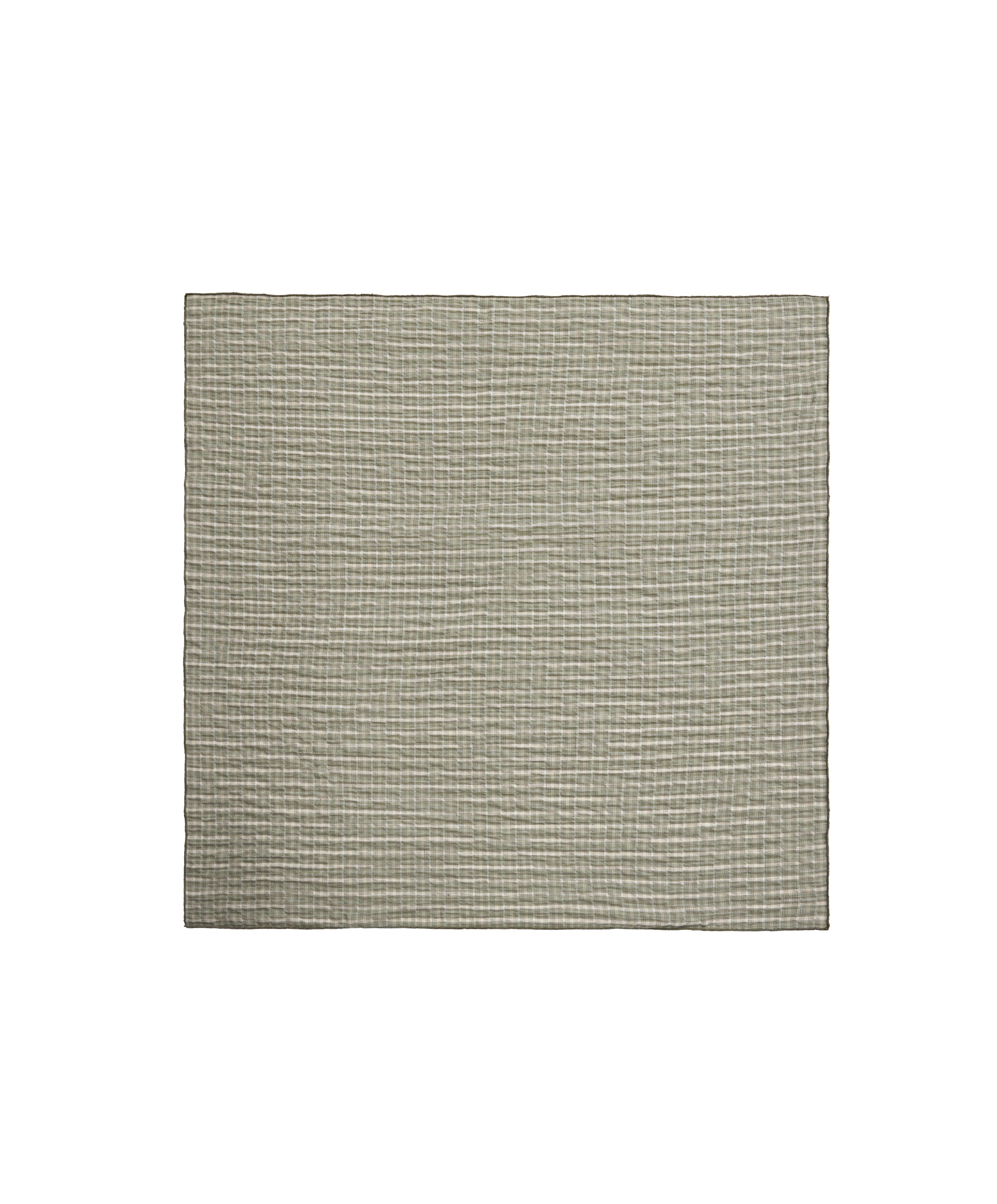 96% cotton check scarf — GREEN