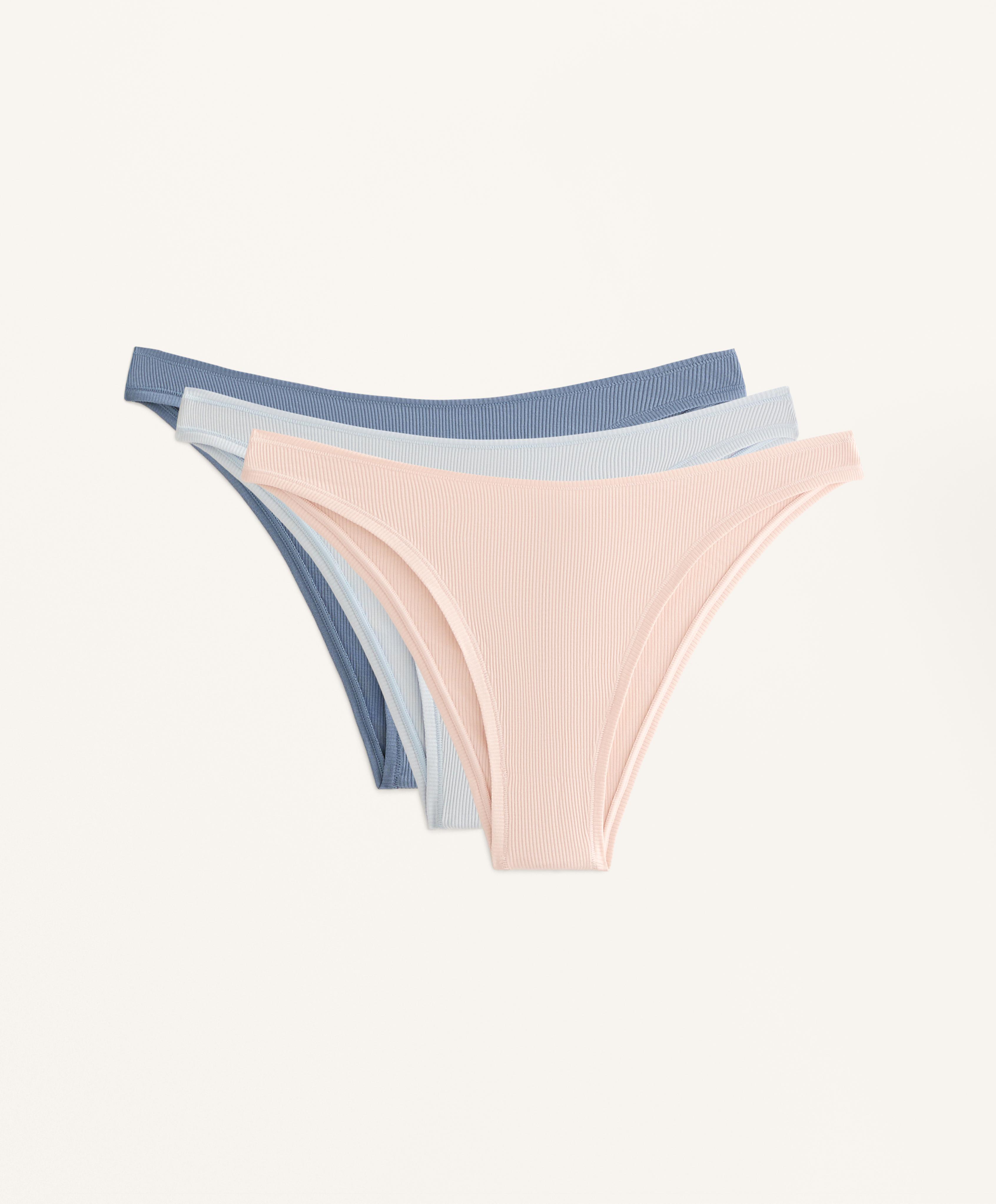 3 rib U-cut logo Brazilian briefs