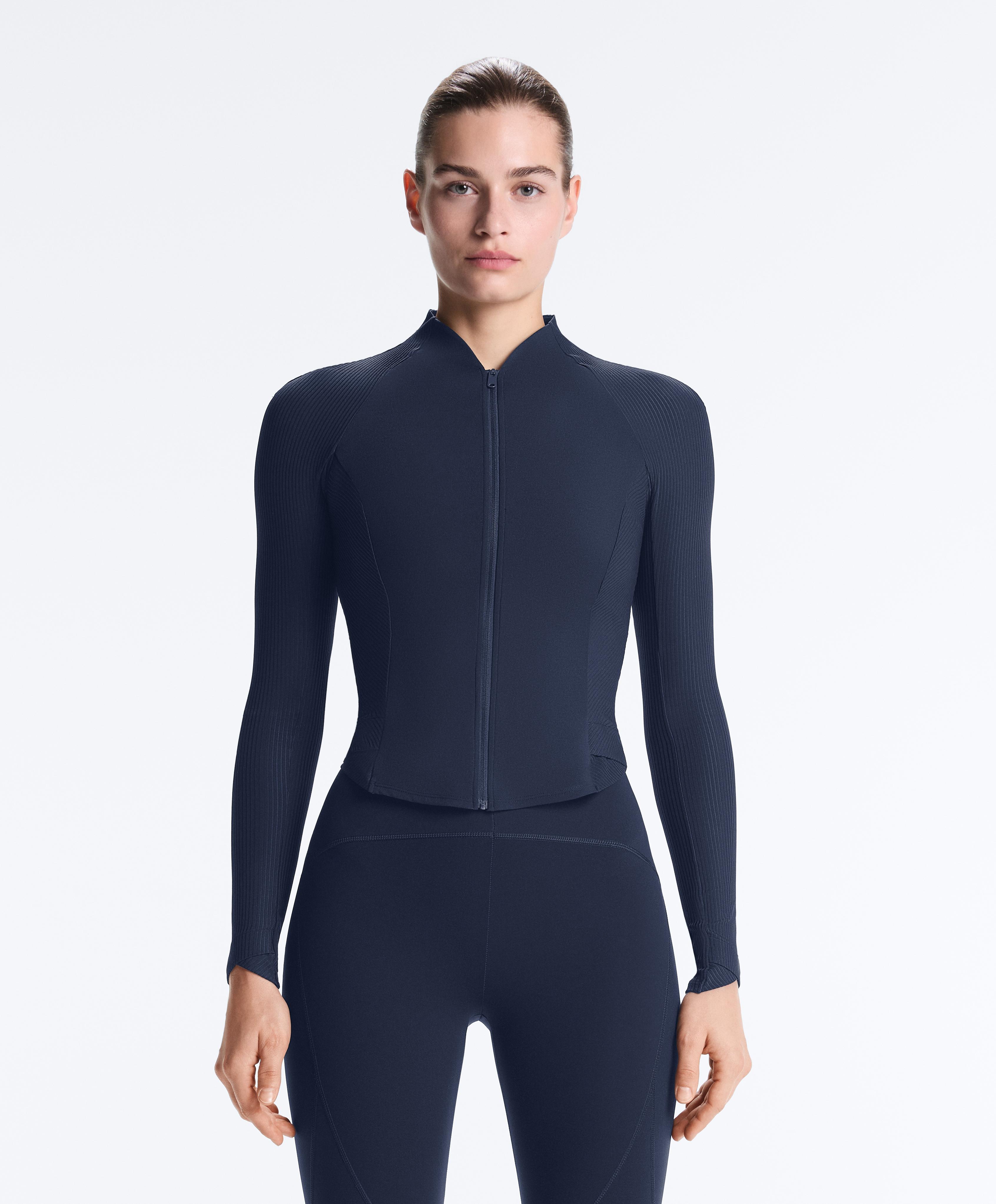 Comfortlux rib technical jacket — NAVY BLUE