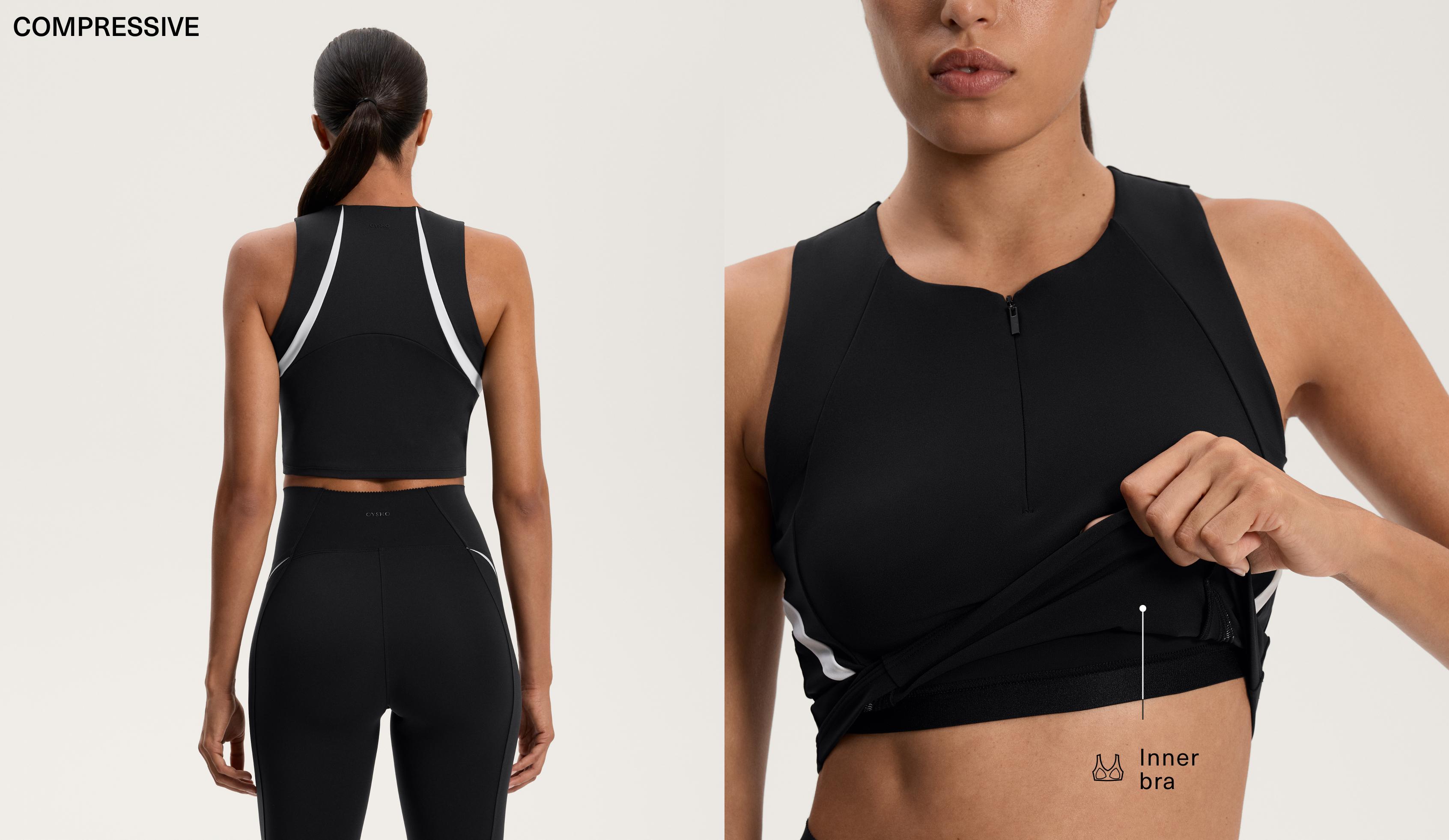 Compressive lines tank top