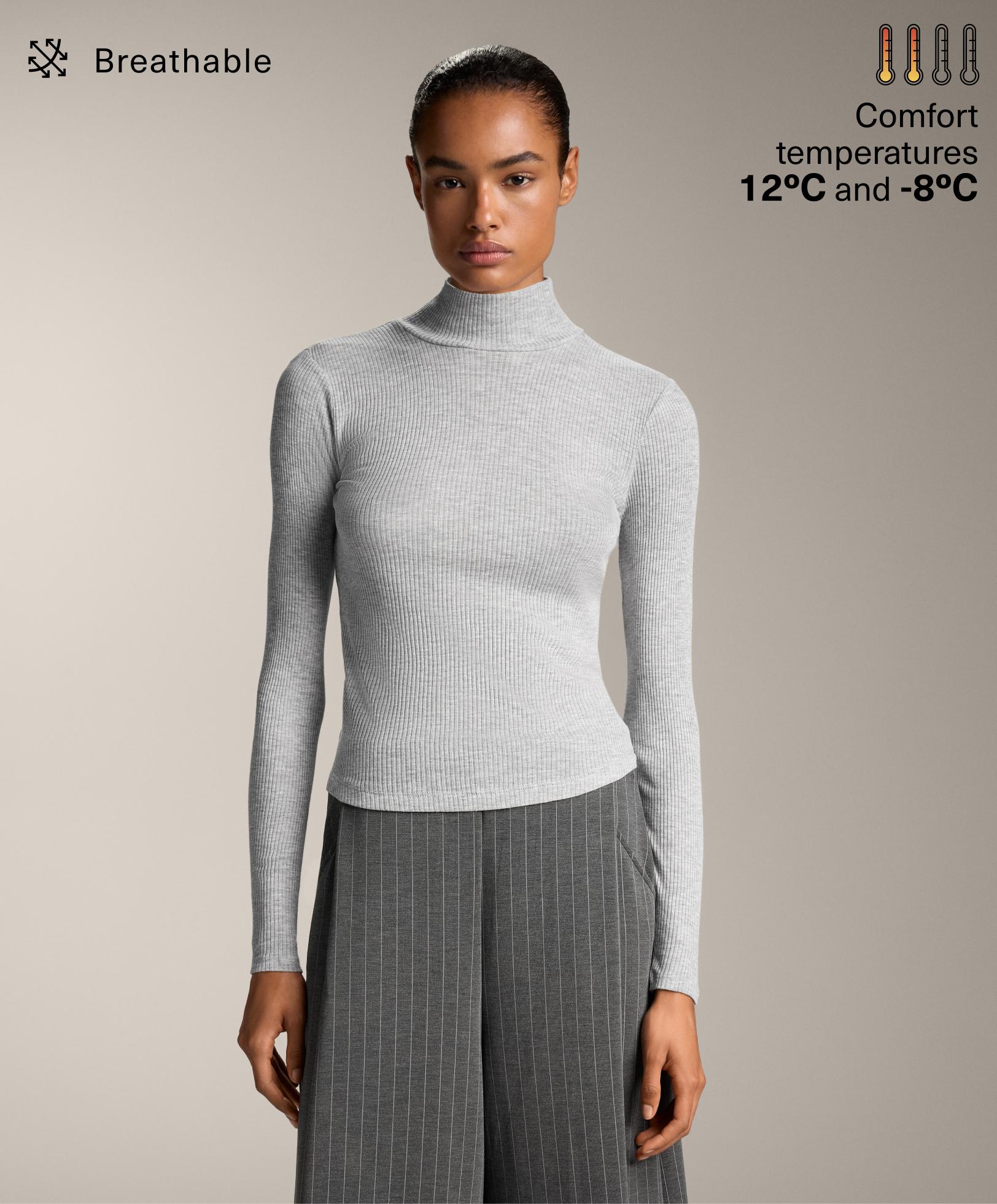 Thermo-Base-Layer-Shirt mit Rippenstruktur und Lyocell Thermo-Base-Layer-Shirt mit Rippenstruktur und Lyocell