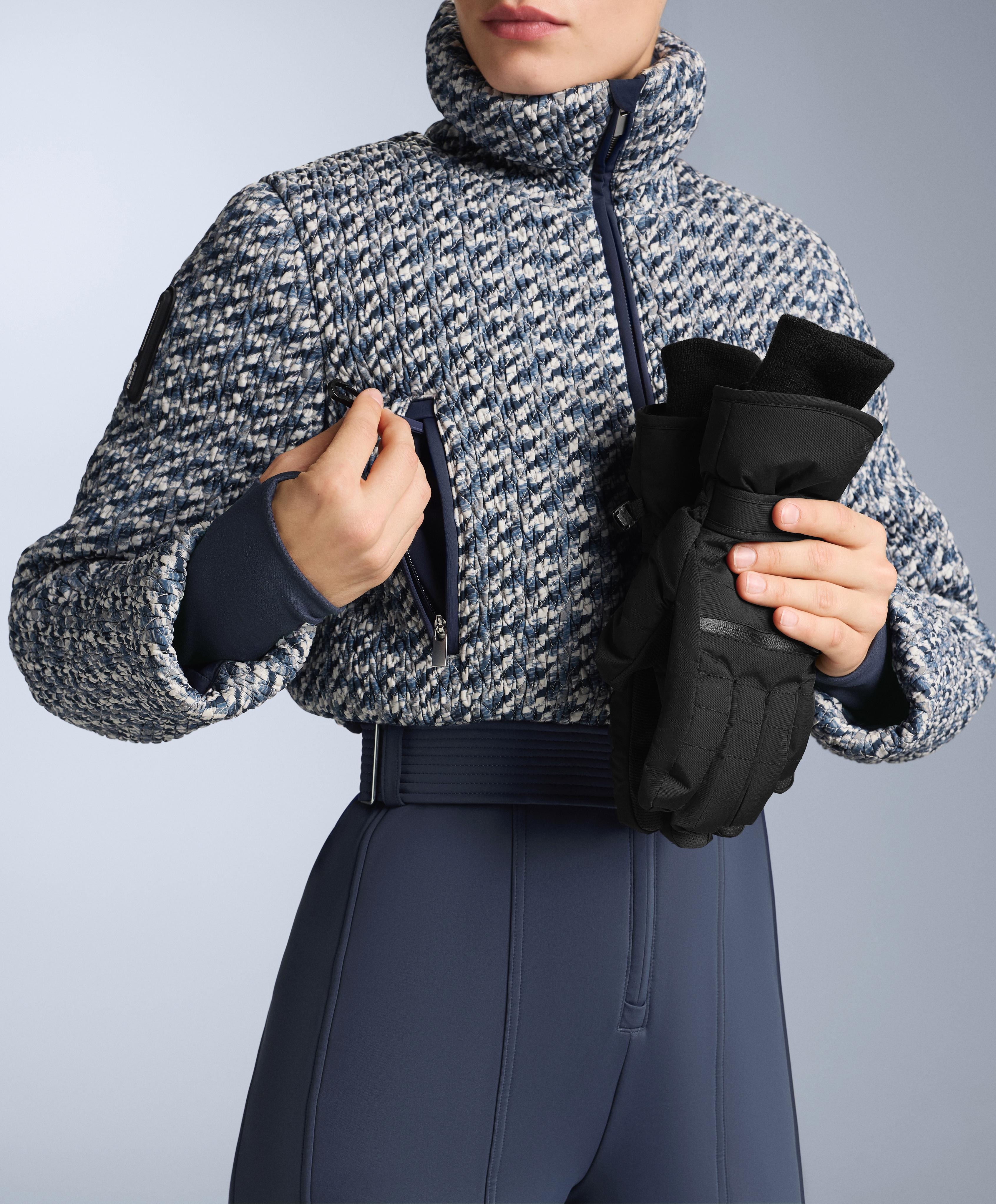 MINARDI PIUME SKI water-resistant twist padded 80% down and 20% feather jumpsuit — WASHED DARK BLUE