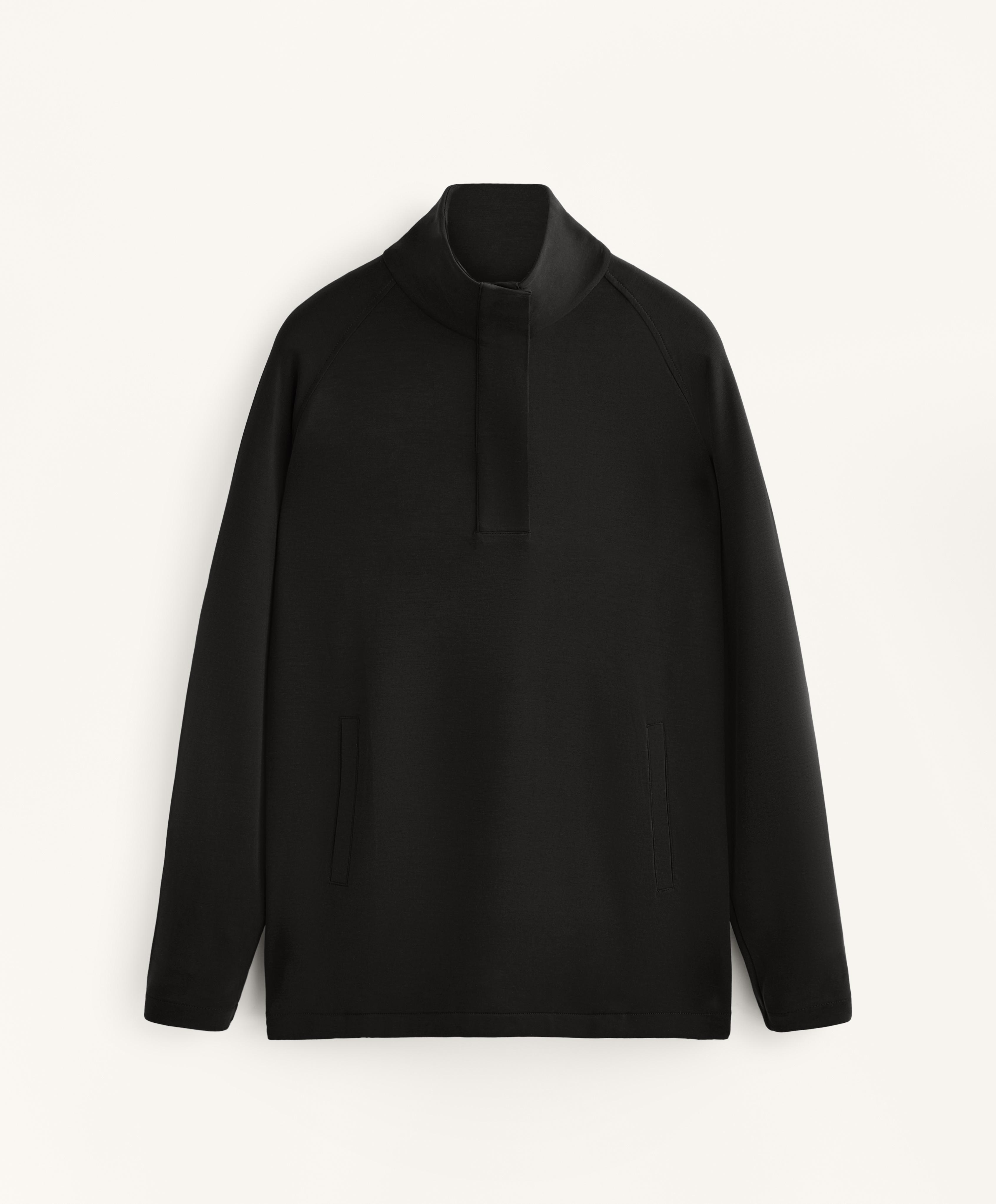 Long back pleat sweatshirt with soft-touch modal - Sale