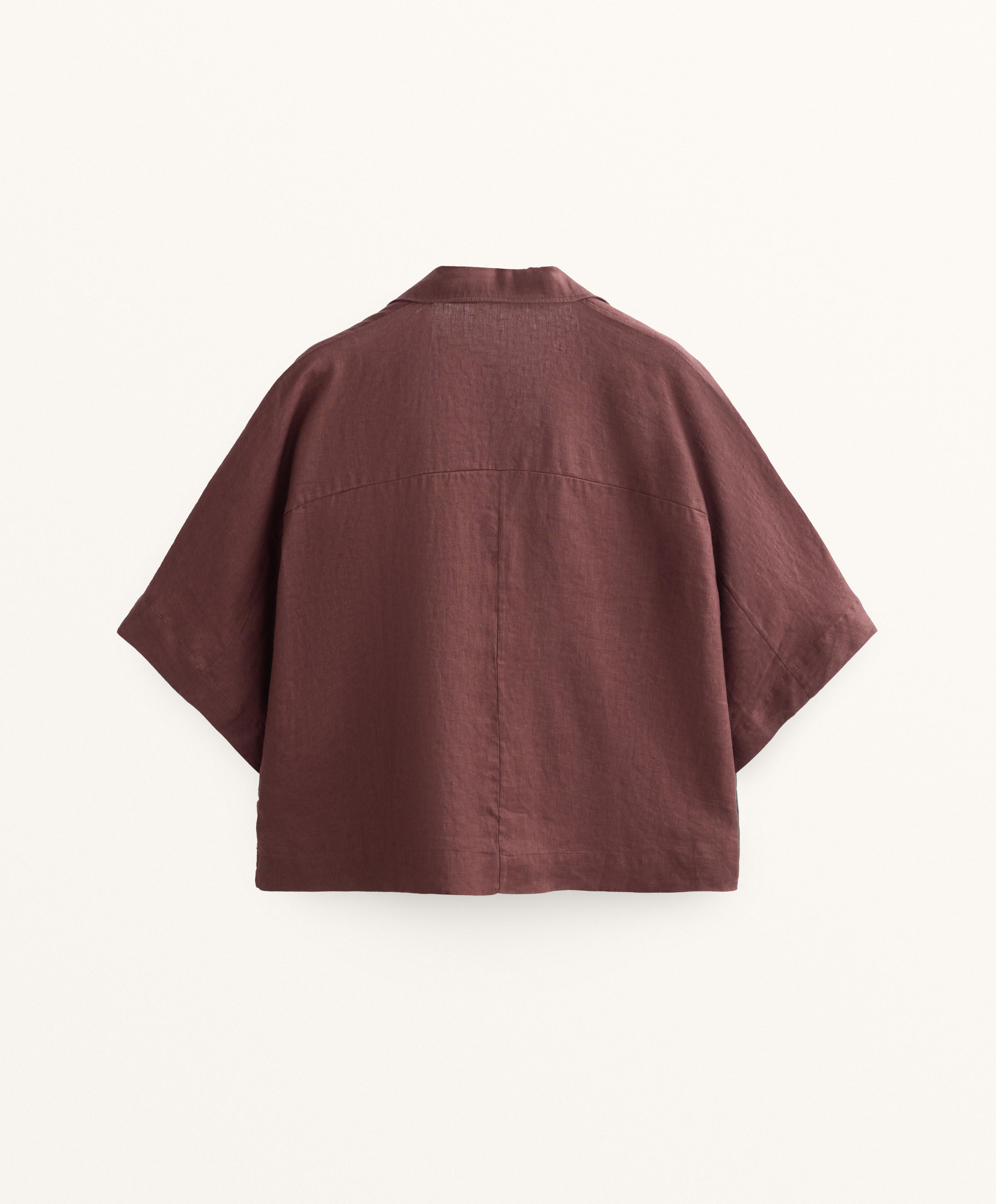 Oversized short sleeve 100% linen shirt Oversized short sleeve 100% linen shirt