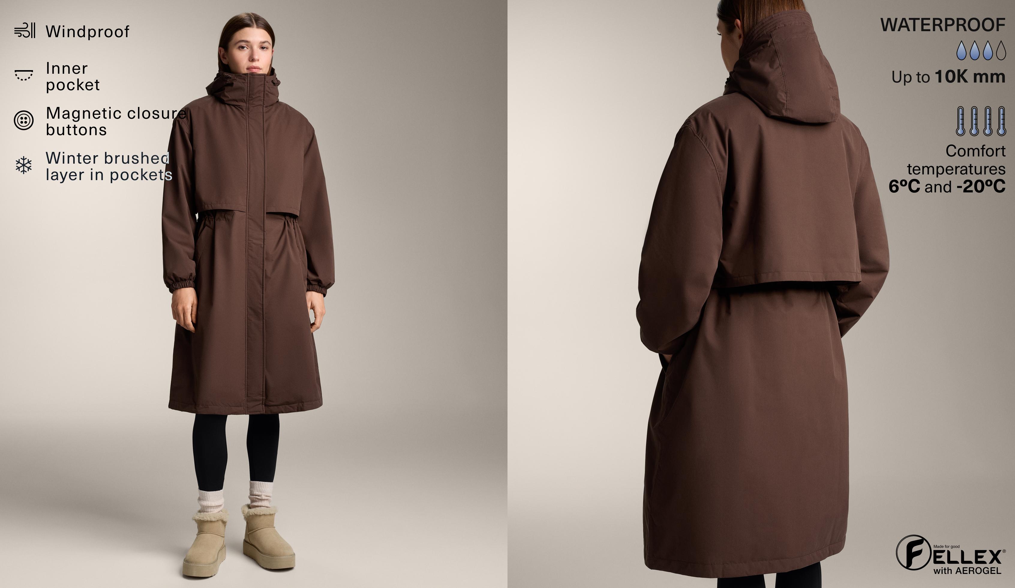 FELLEX® with AEROGEL 10k waterproof long padded jacket