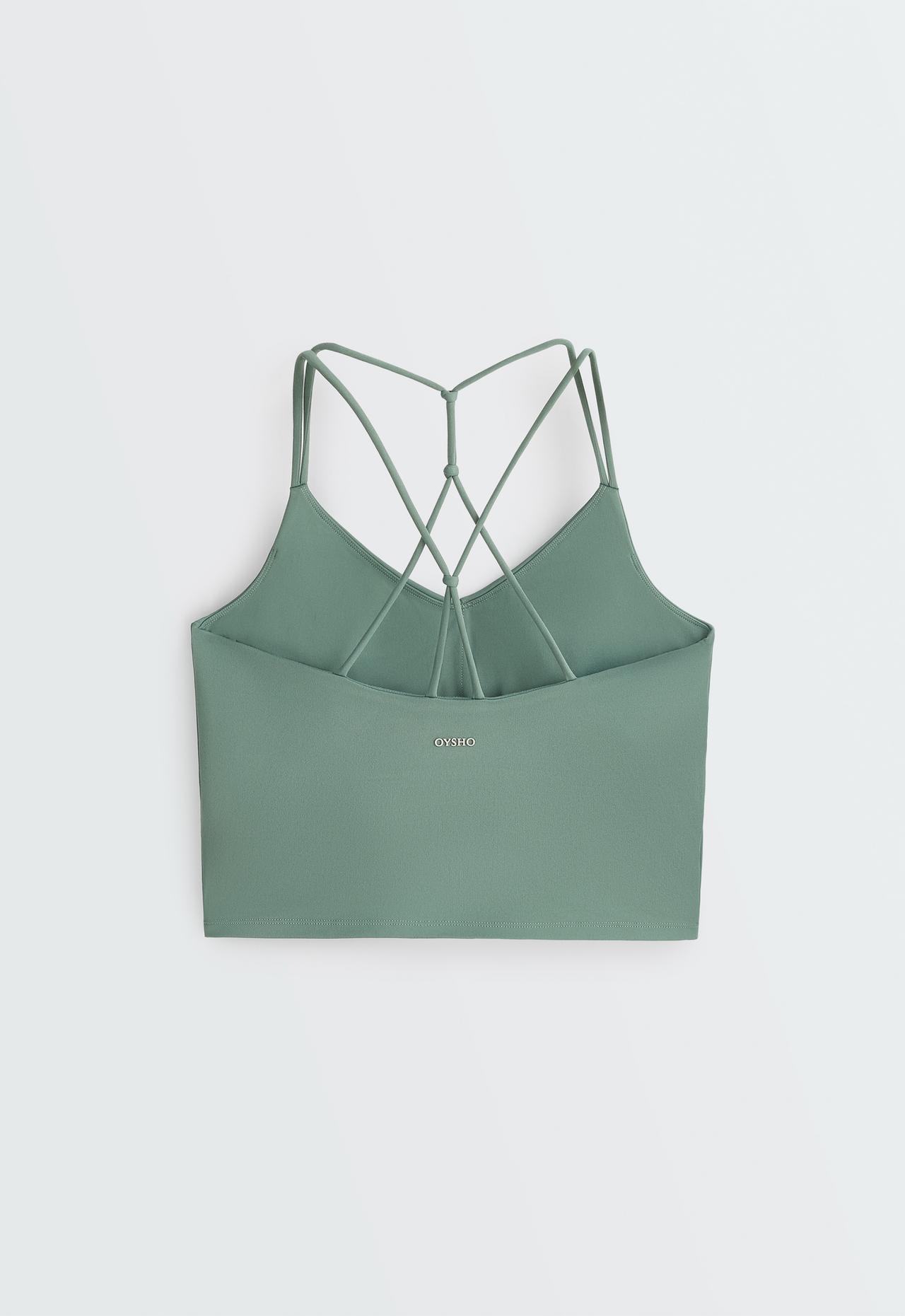 Comfortlux crossed-strap tank top — GREEN
