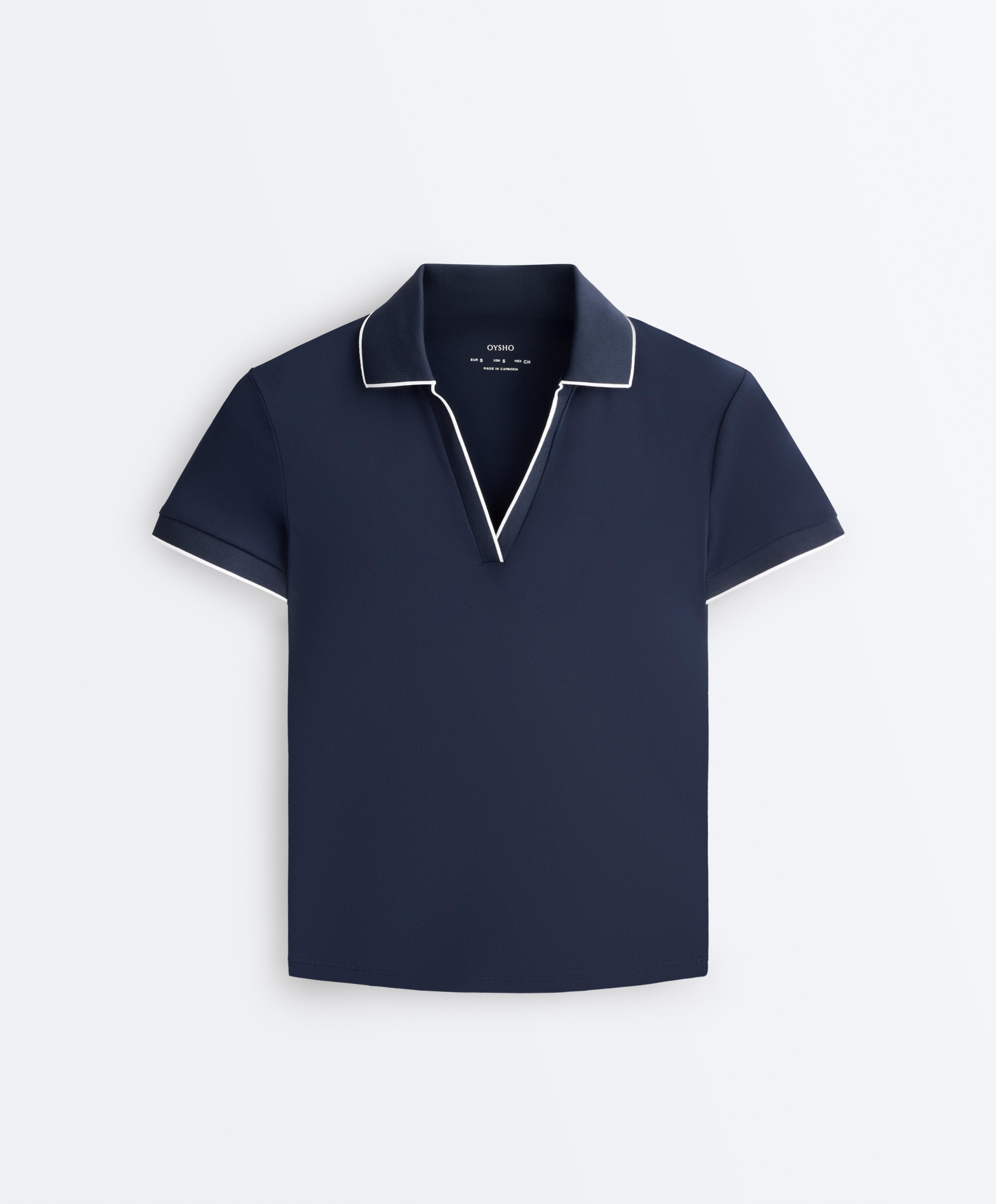Short-sleeved Comfortlux polo shirt — NAVY BLUE