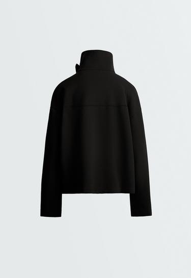 Short 6-button cotton jacket — BLACK 7