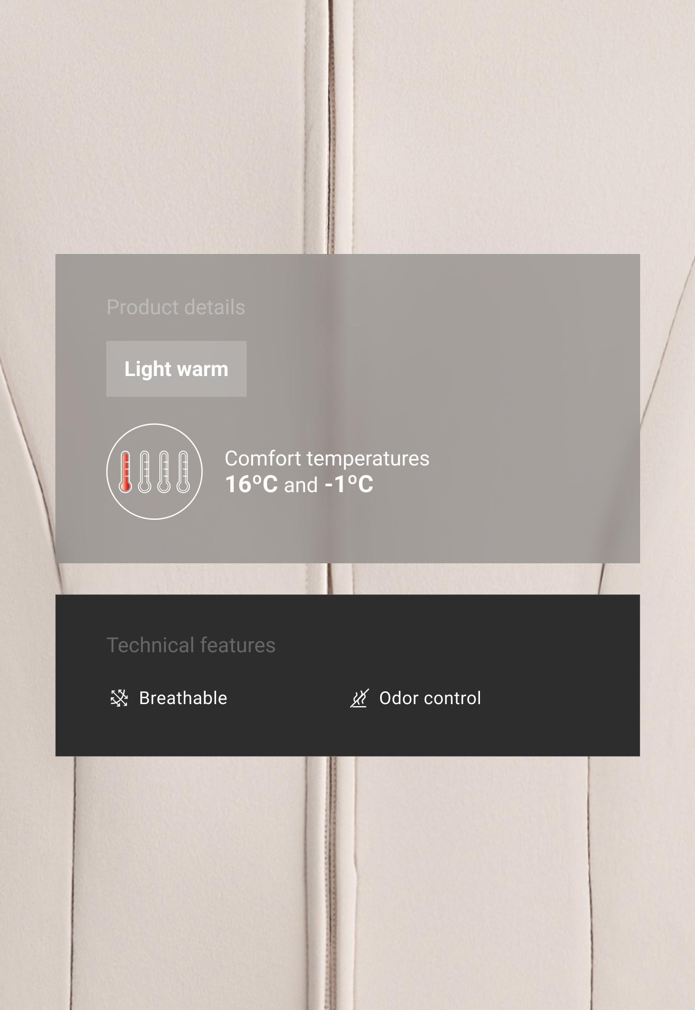 Short light warm technical jacket — PALE MINK