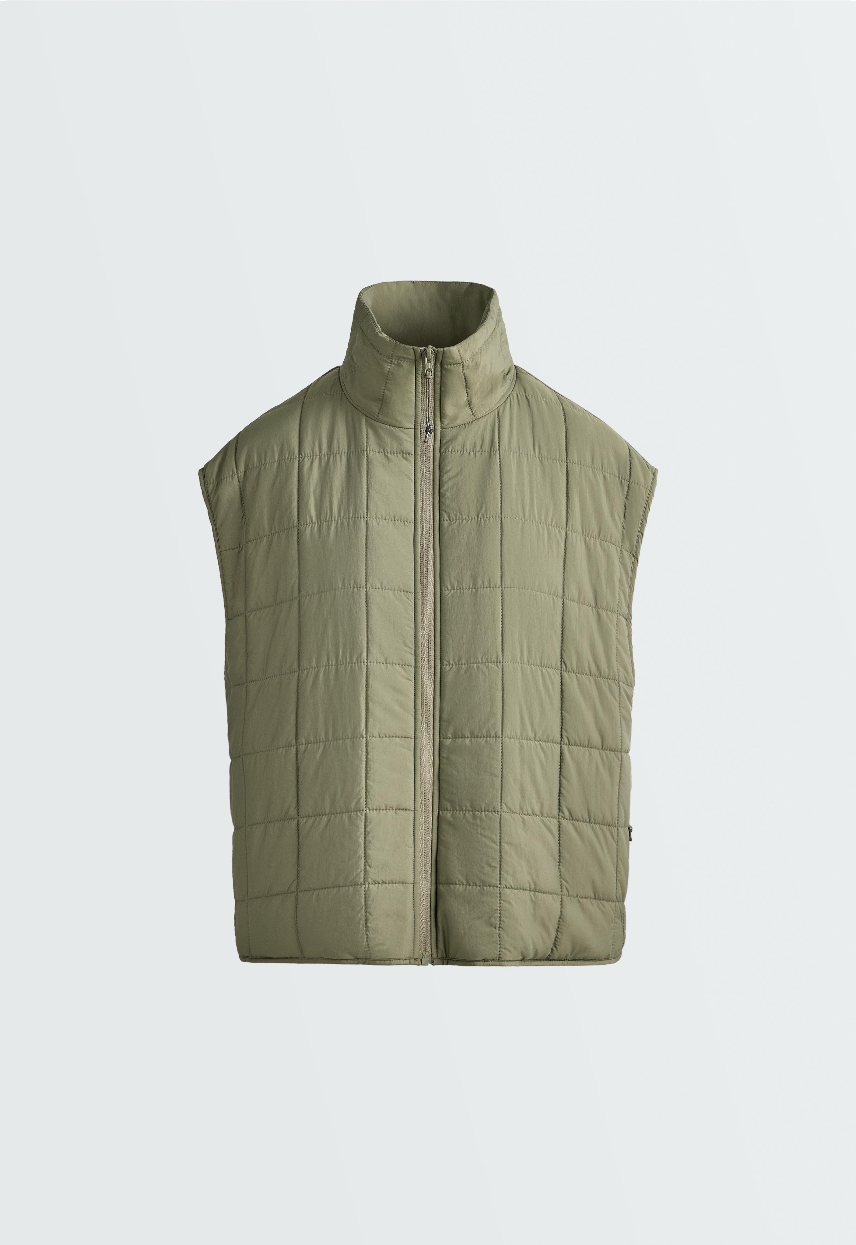 FELLEX® AEROGEL boxy padded gilet — DARK KHAKI