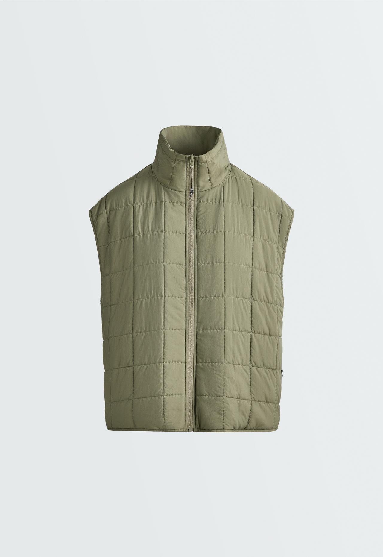 FELLEX® AEROGEL boxy padded gilet — DARK KHAKI