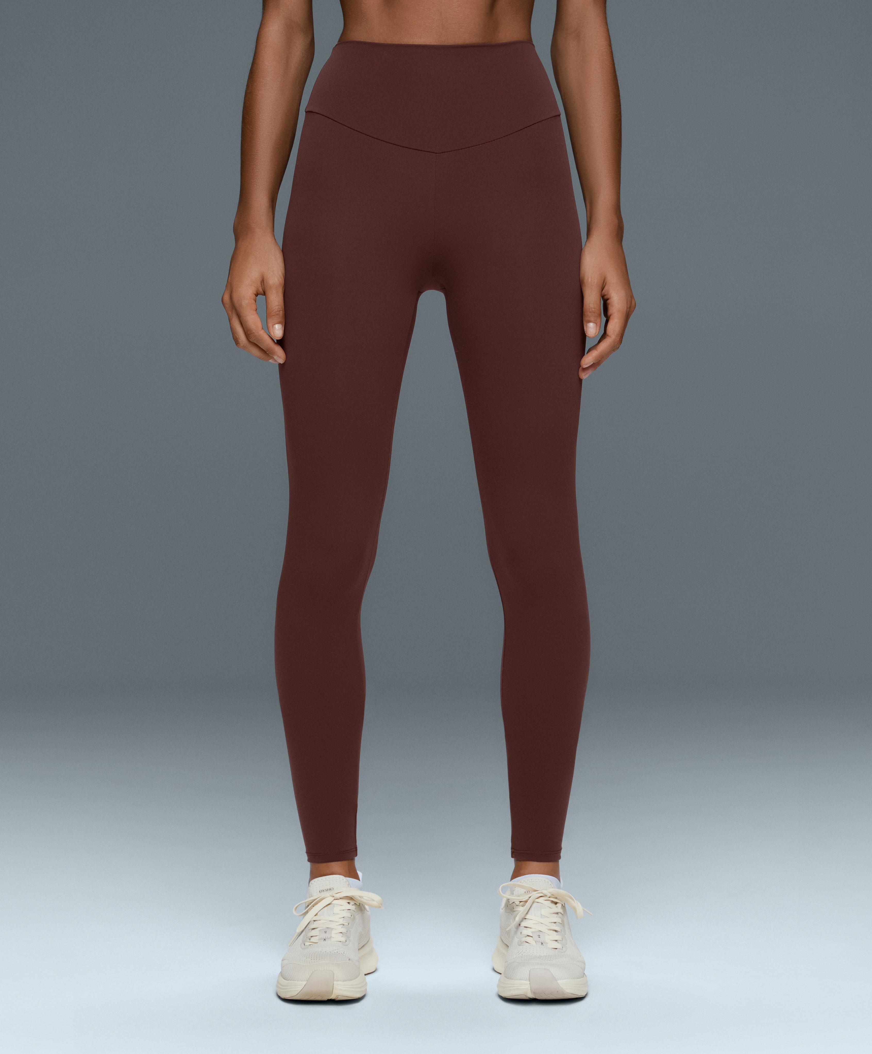 Comfortlux high-waisted ankle-length leggings — CHOCOLATE