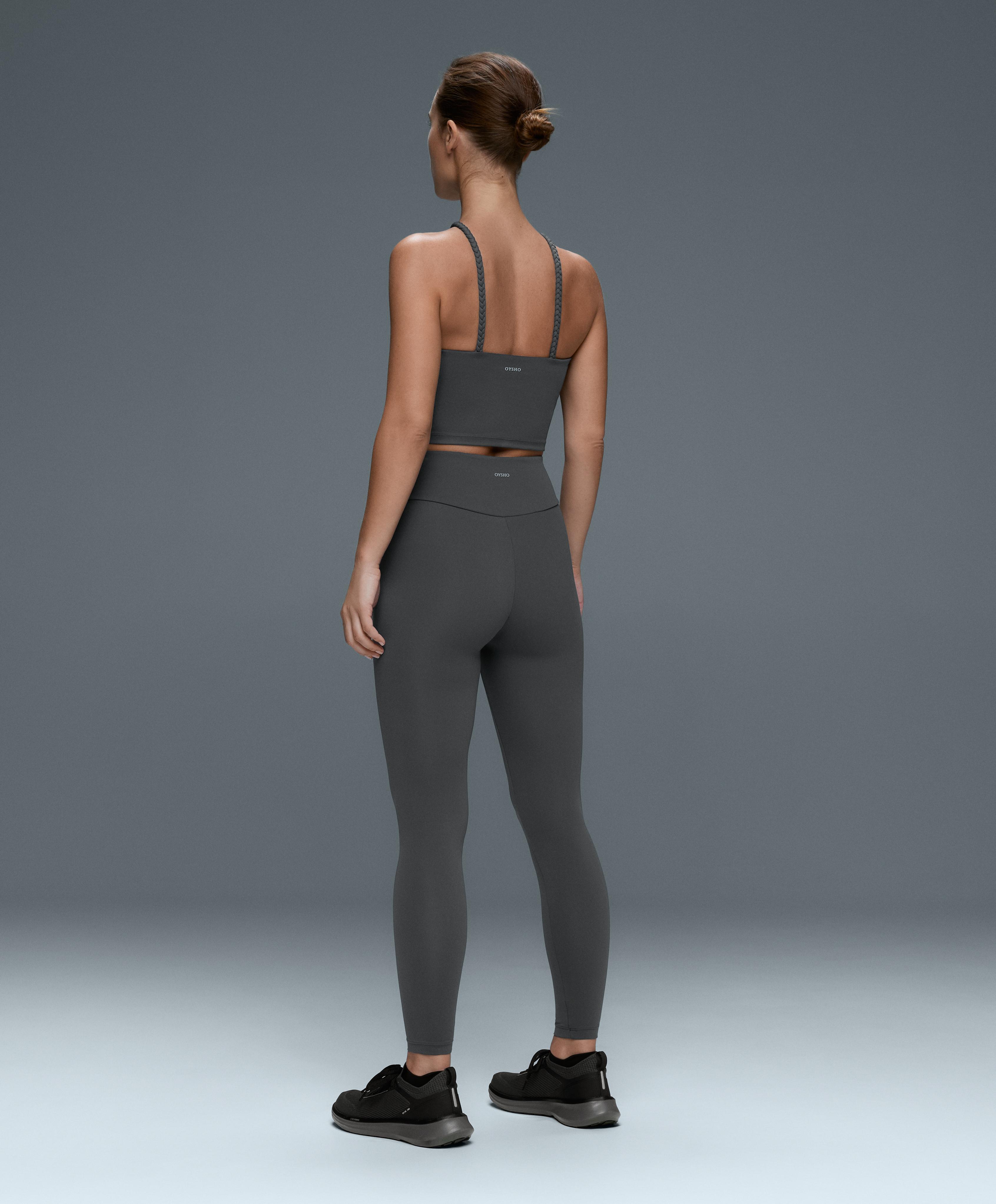 Comfortlux braided halter tank top — STEEL GREY