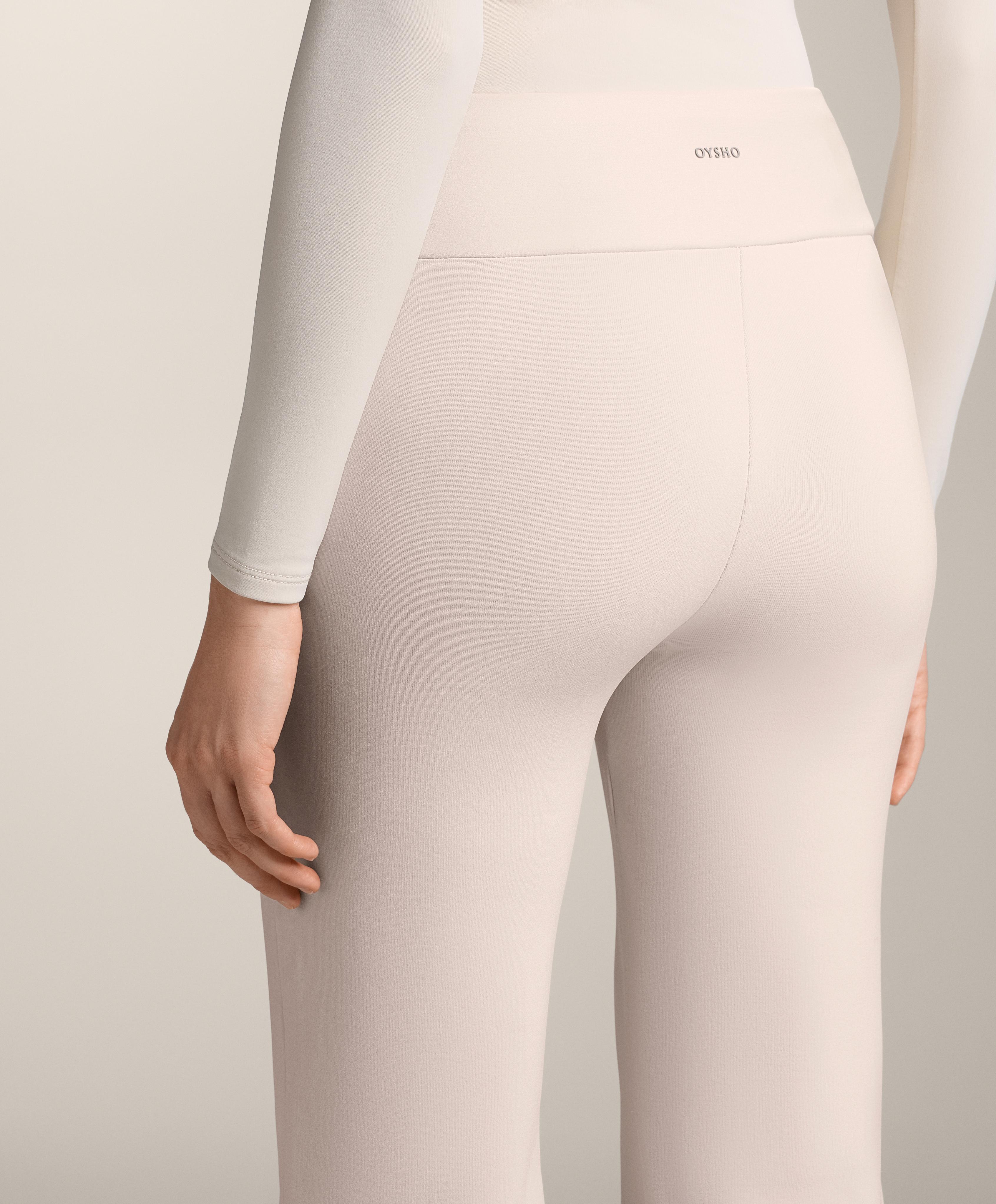 Bootcut seamless high rise super extra Warm trousers — PALE MINK