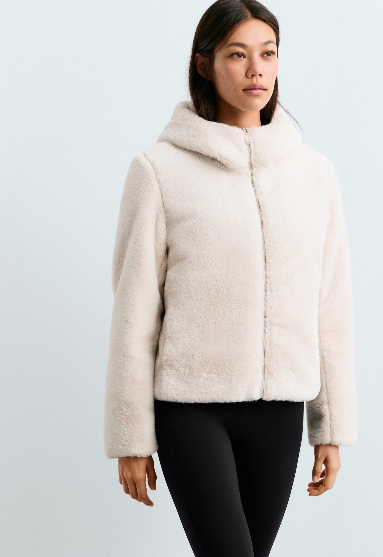 FELLEX® Aerogel reversible faux-fur-effect padded jacket — PALE TAUPE