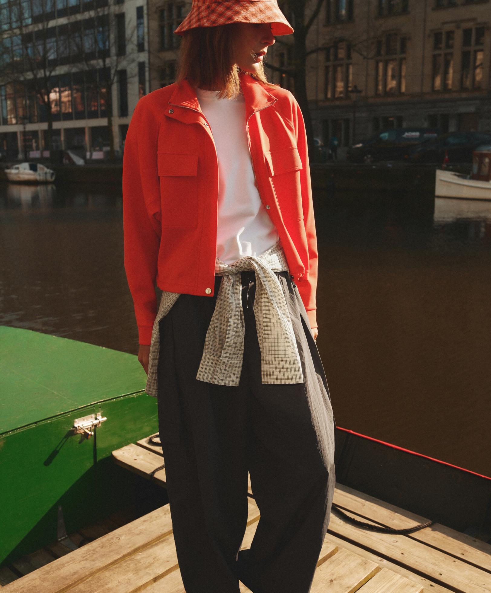 Water-repellent nylon cargo trousers — ASPHALT GREY