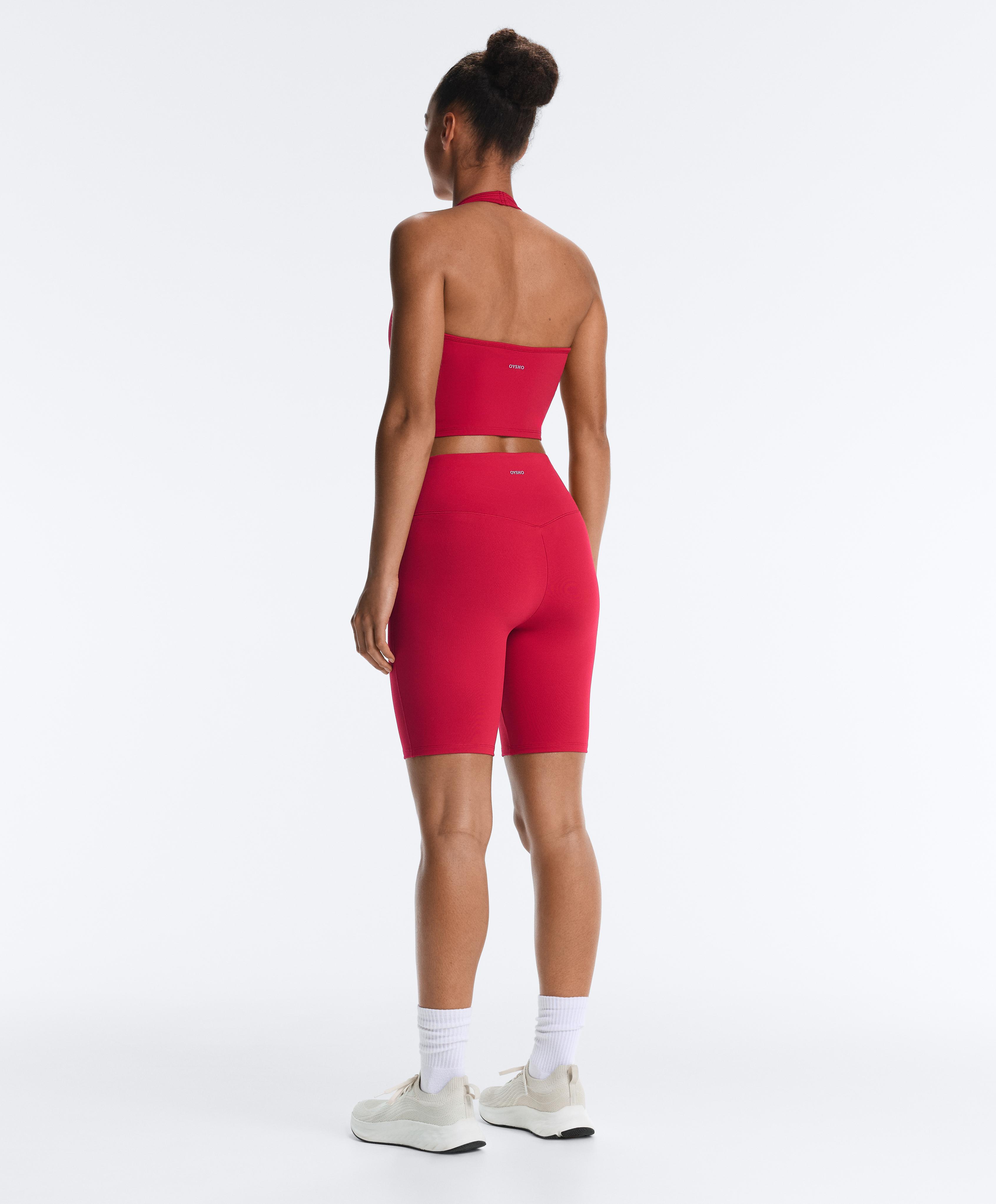 Evermove high-rise 20cm cycle leggings — RED