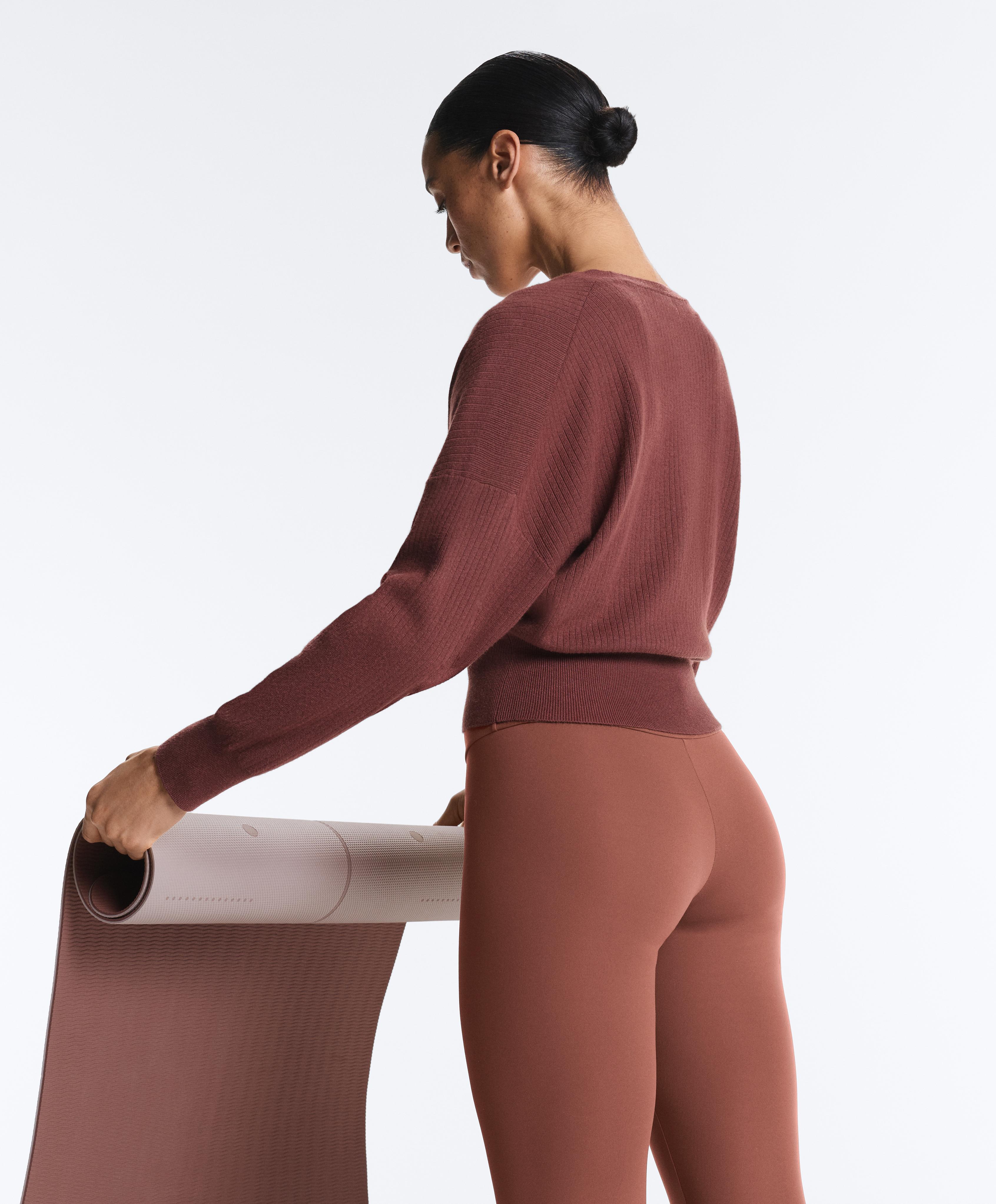Wrap knit jumper — MAHOGANY
