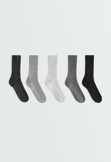 5 pairs of socks Classic with cotton — DARK GREY 1