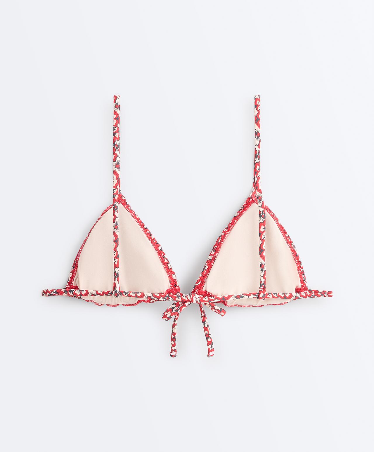 Smock triangle bikini — BRIGHT RED